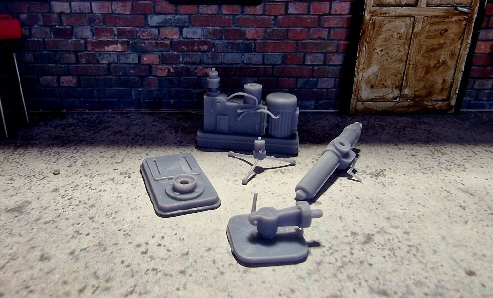 1 to 24 scale drilling machine 3D print model_1