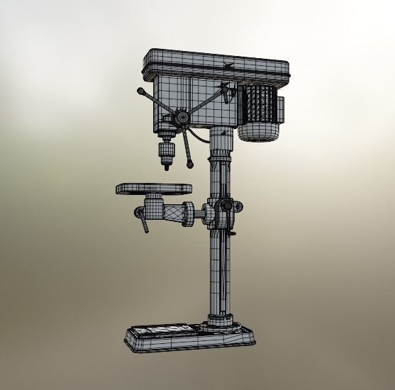 1 to 24 scale drilling machine 3D print model_3