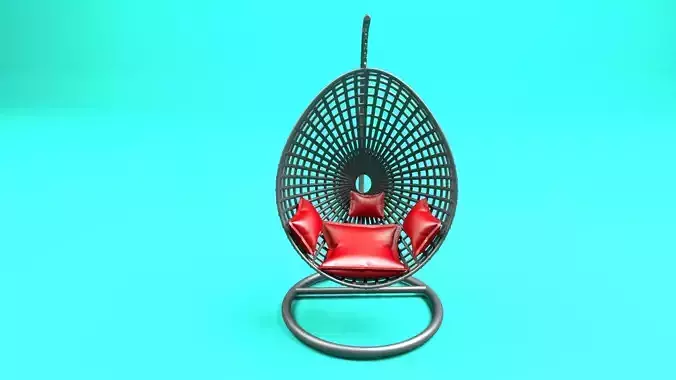 Hanging Chair Brown PBR  Low-poly 3D model