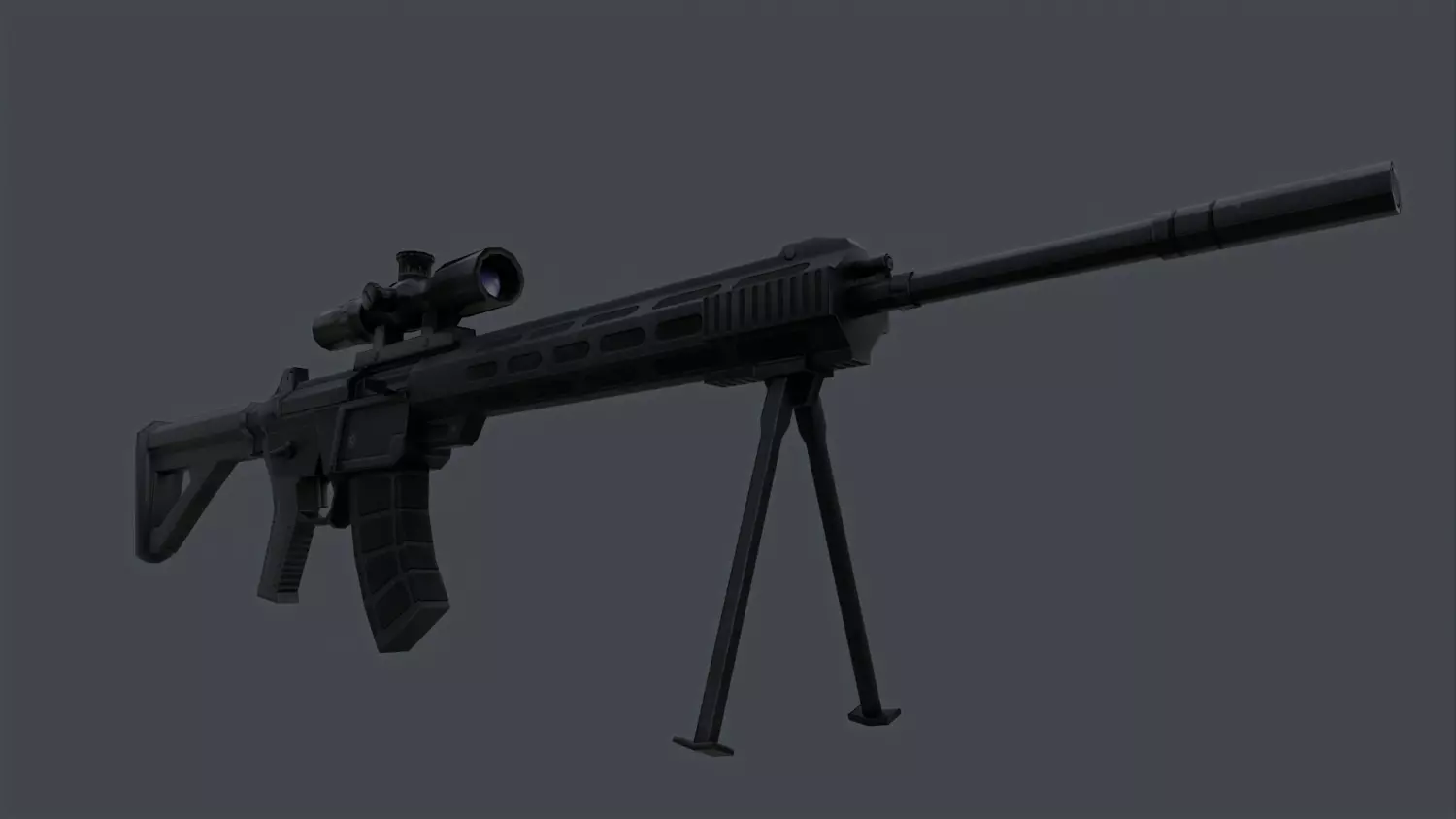 QBU-191 Low-poly 3D model_0