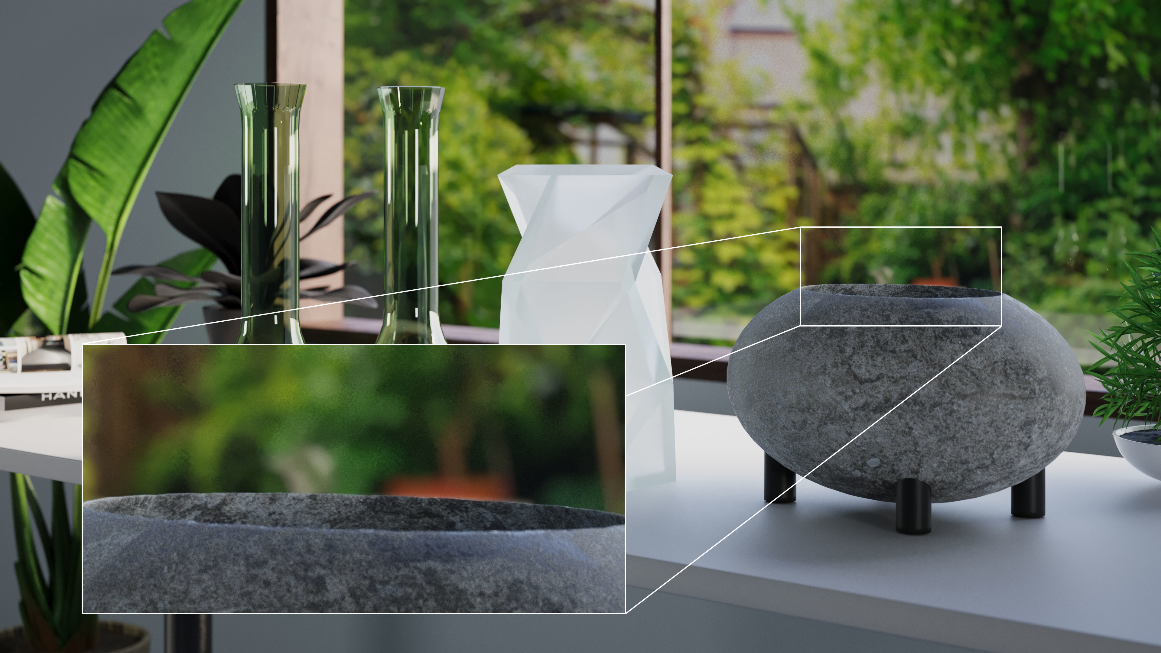 Trio vase set  3D model_1