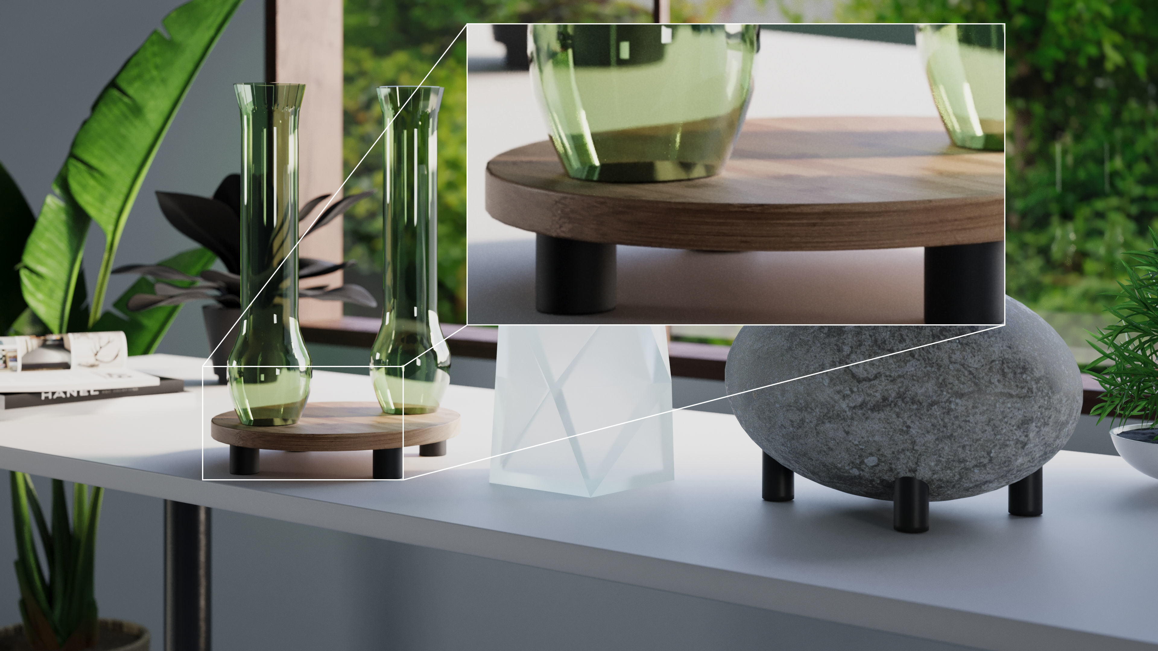 Trio vase set  3D model_2