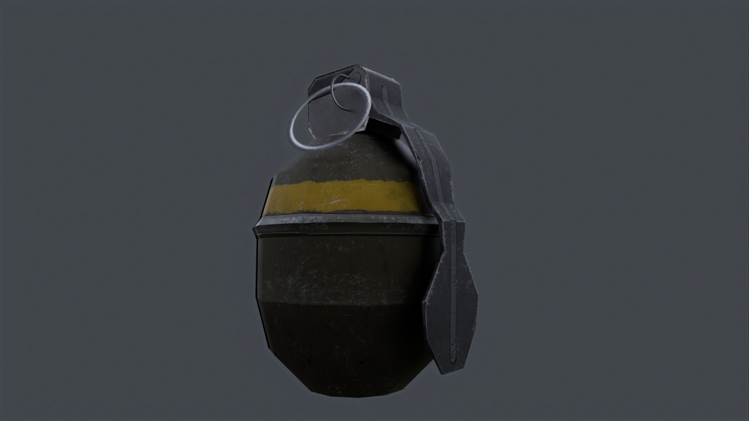 Shgr56 hand grenade swedish Low-poly 3D model_4