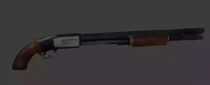Ps1 Style Low Poly Shotgun 