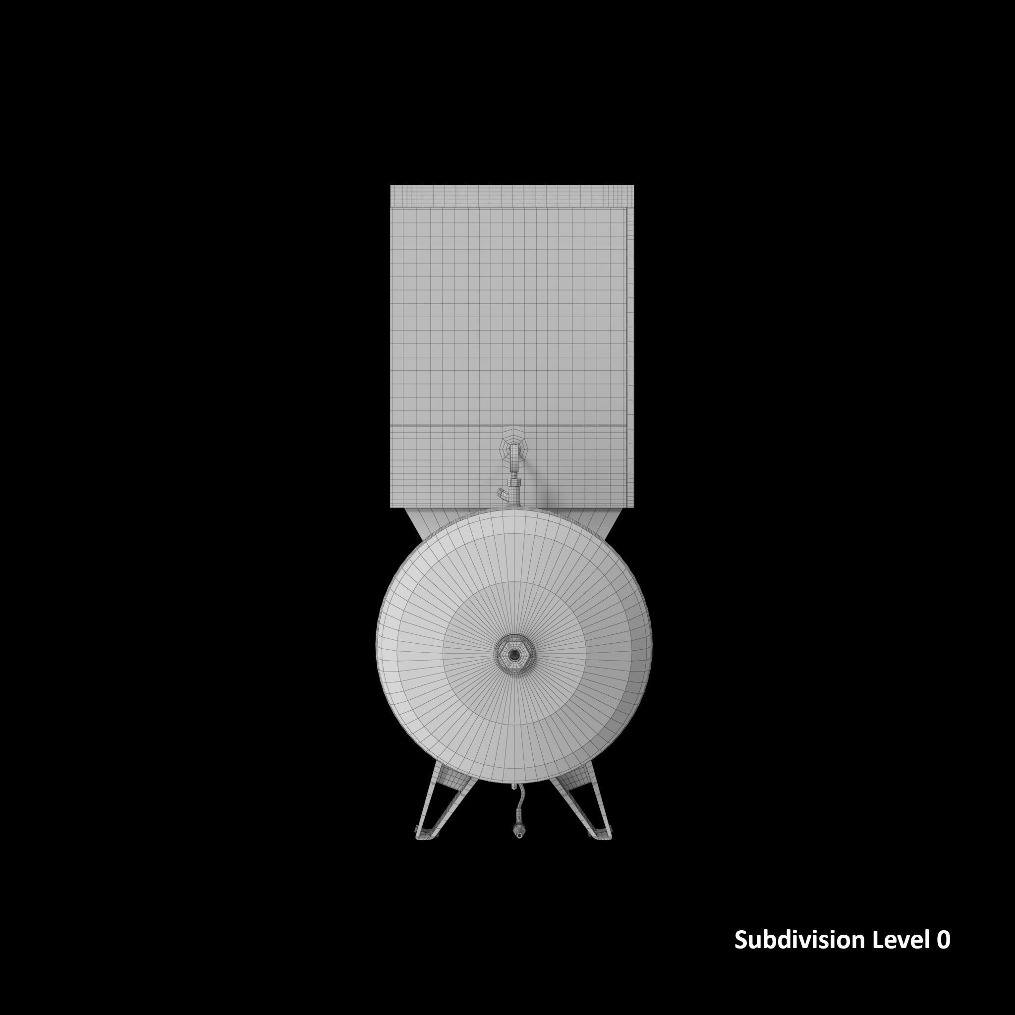 Air Compressor 73 Gallon 8 HP Low-poly 3D model_20