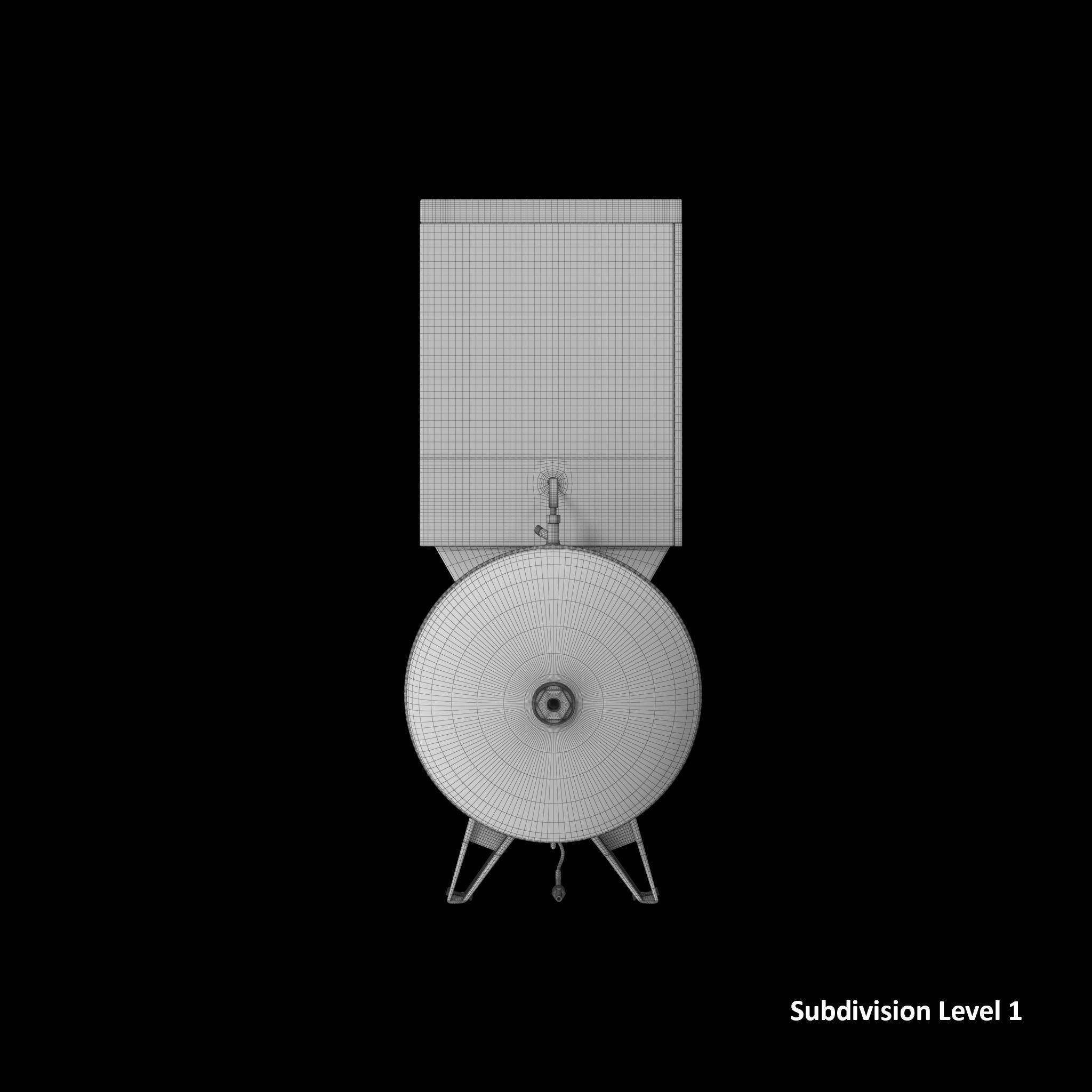 Air Compressor 73 Gallon 8 HP Low-poly 3D model_21