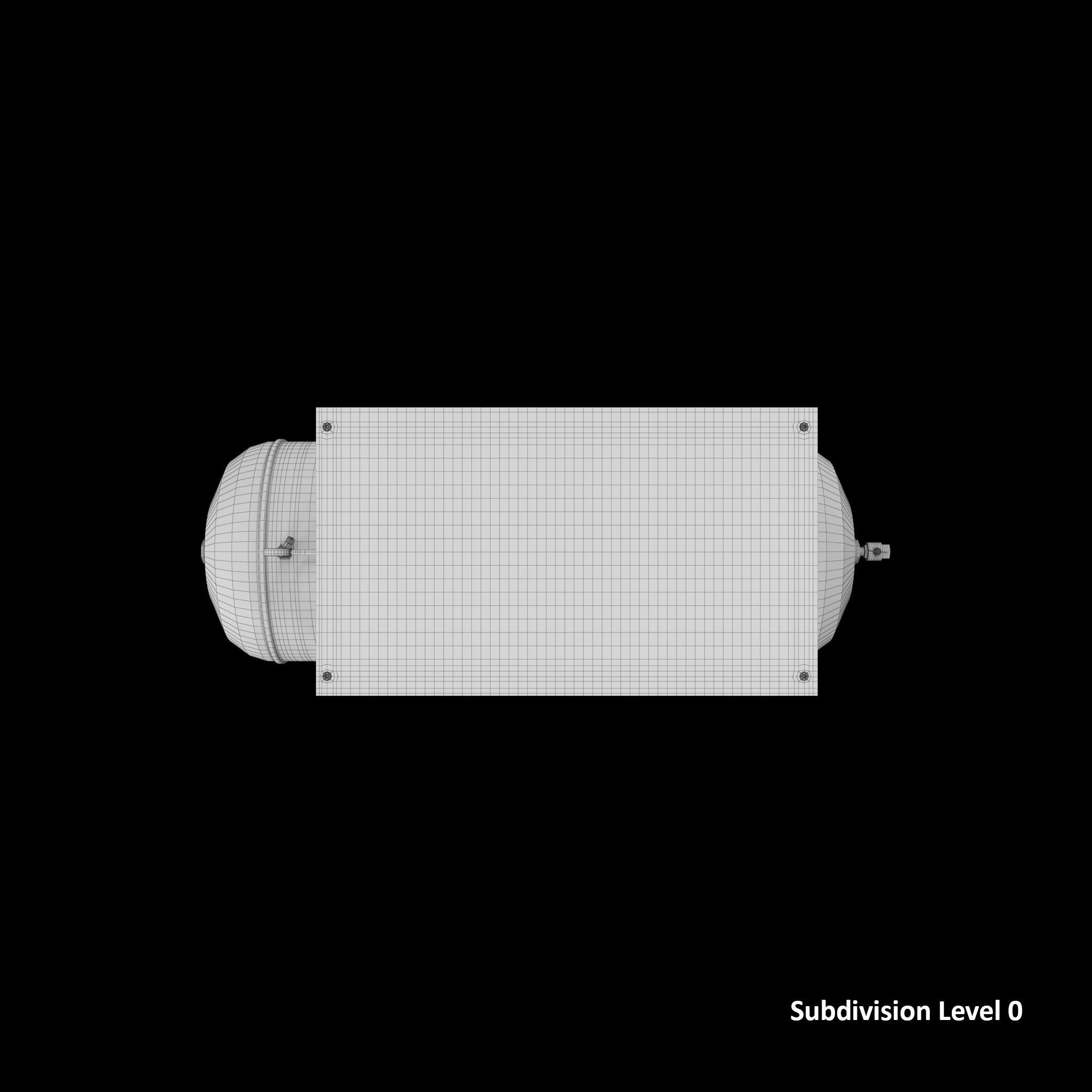 Air Compressor 73 Gallon 8 HP Low-poly 3D model_8