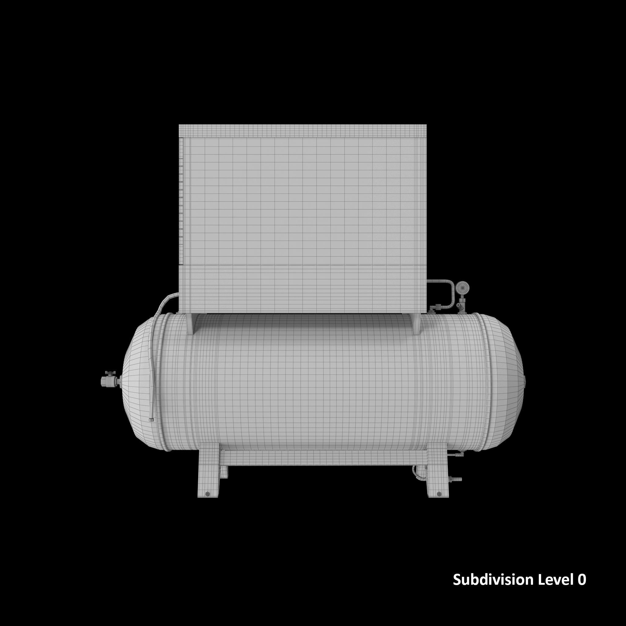 Air Compressor 73 Gallon 8 HP Low-poly 3D model_18