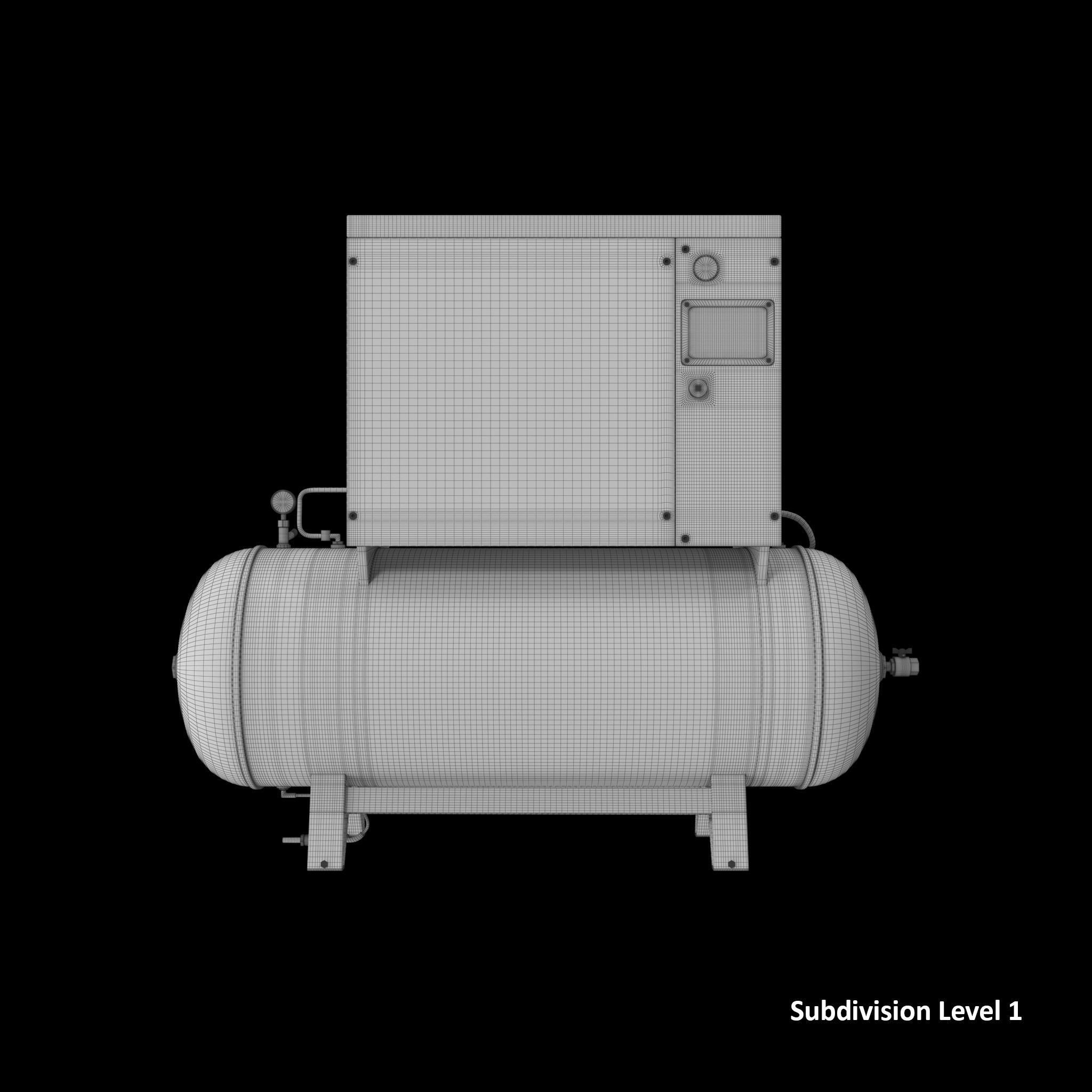 Air Compressor 73 Gallon 8 HP Low-poly 3D model_15