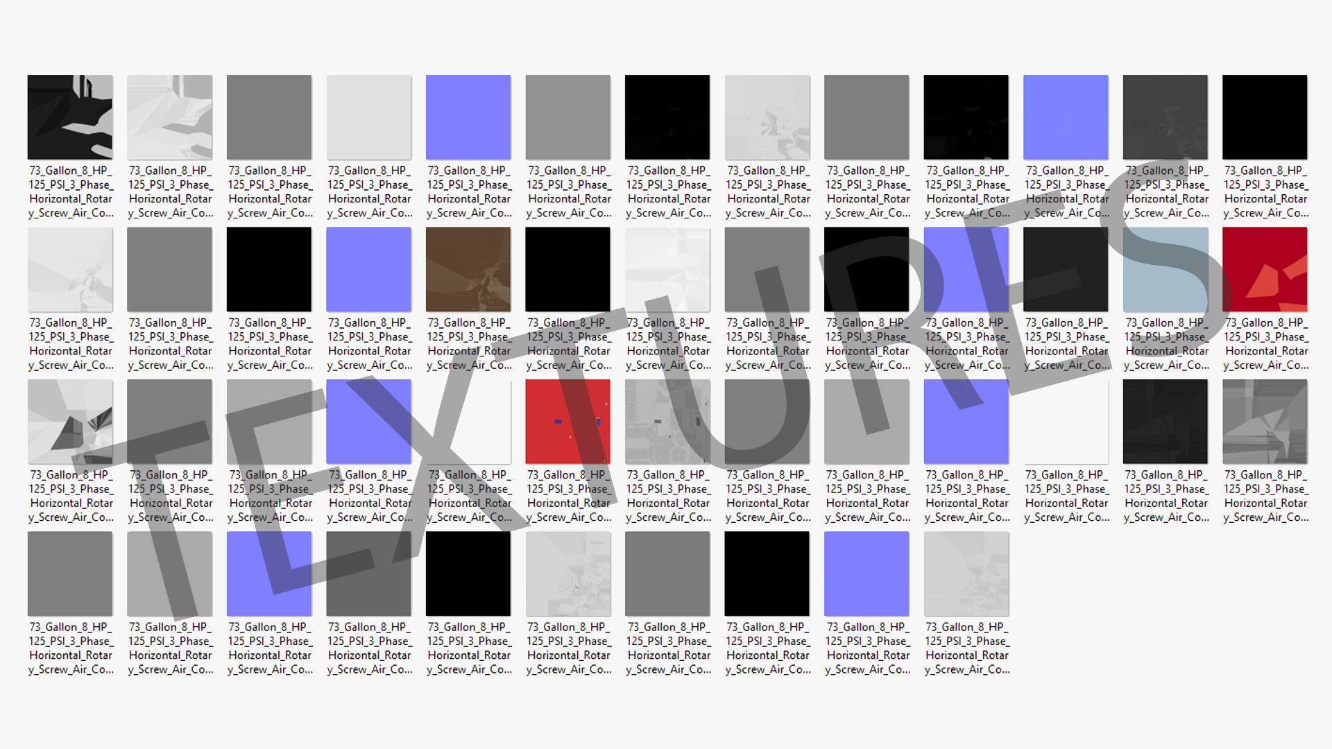 Air Compressor 73 Gallon 8 HP Low-poly 3D model_24