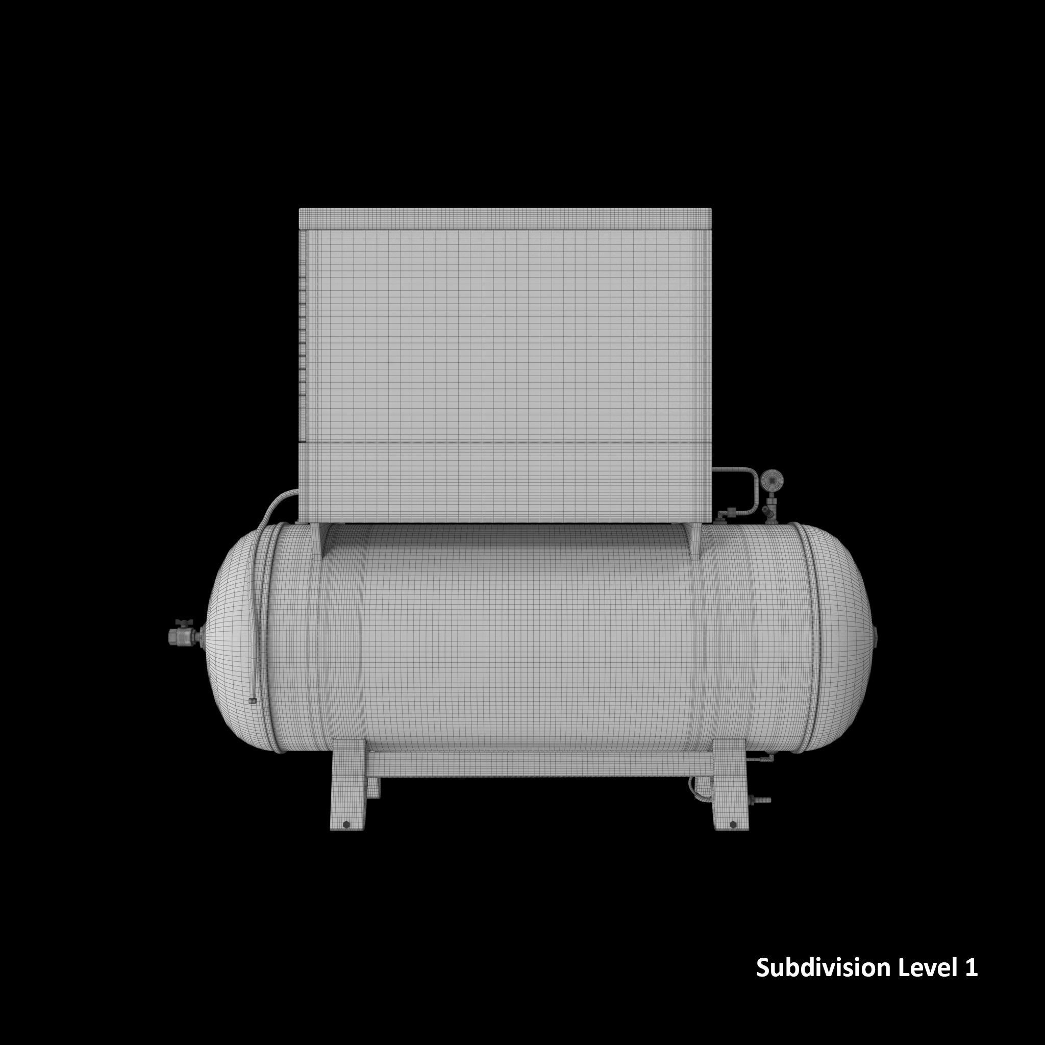 Air Compressor 73 Gallon 8 HP Low-poly 3D model_19
