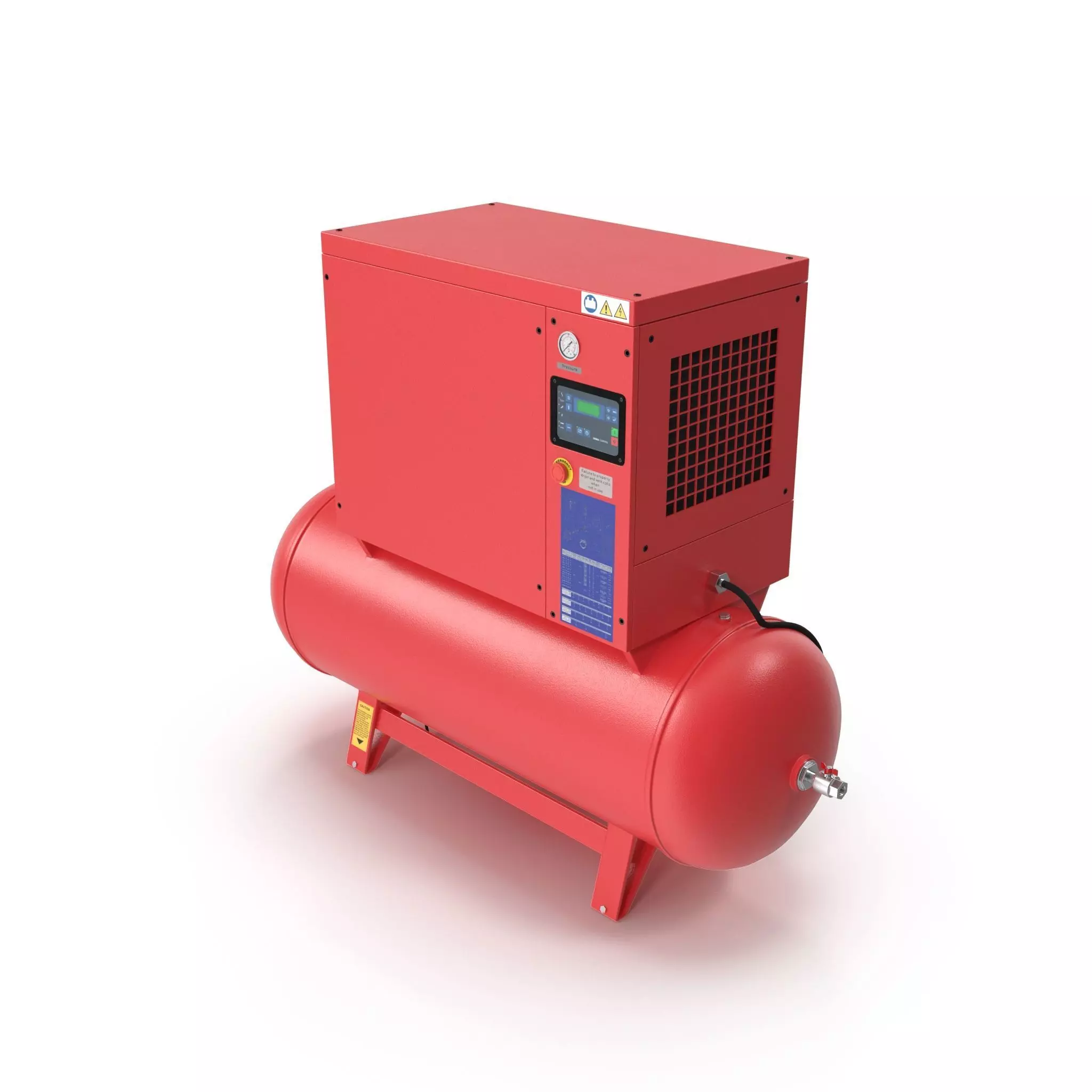 Air Compressor 73 Gallon 8 HP Low-poly 3D model_0