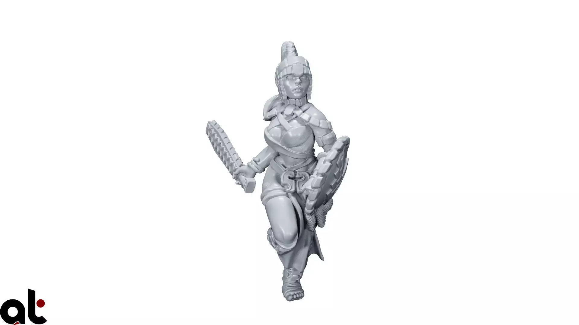 Amazon Warrior girl 2 3D print model_0