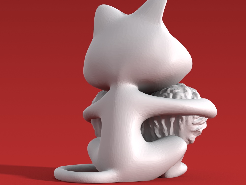 Cat s Wool Heart 3D print model_3