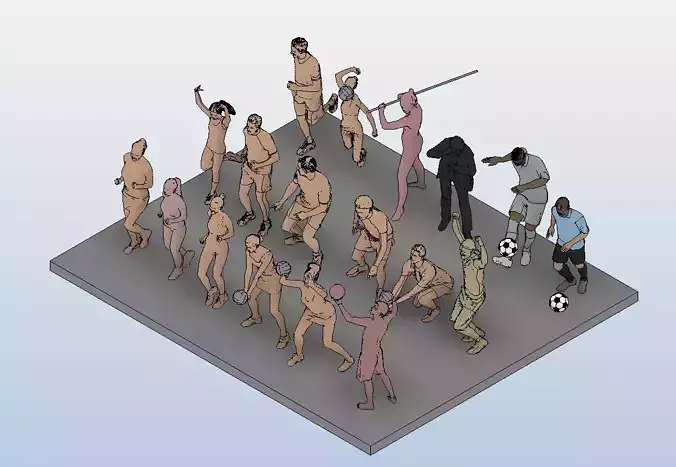 REVIT SPORTY PEOPLE GENTE HACIENDO DEPORTE REVIT