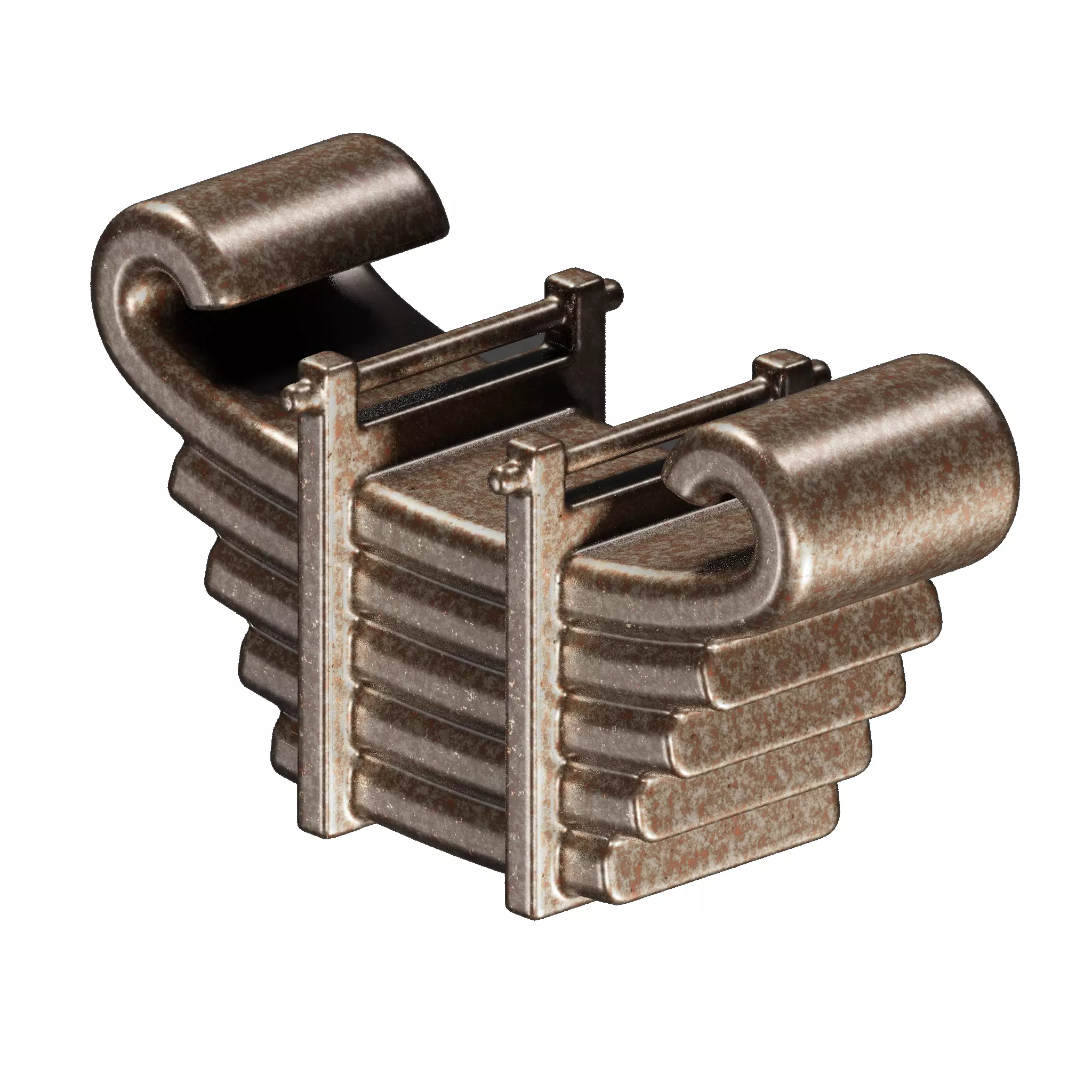 Rusty Bus Leaf Spring 3D model_0