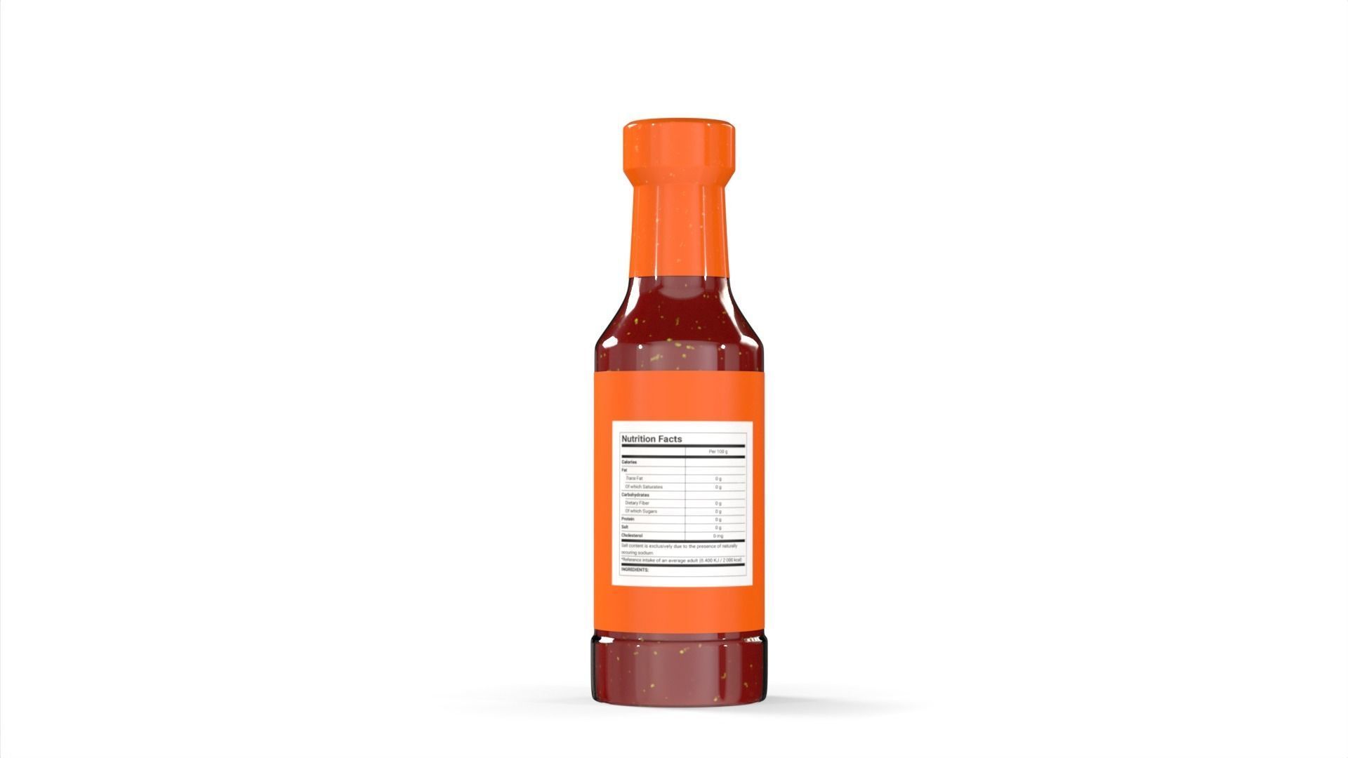 BBQ Steak Sauce - in a bottle Low-poly 3D model_4