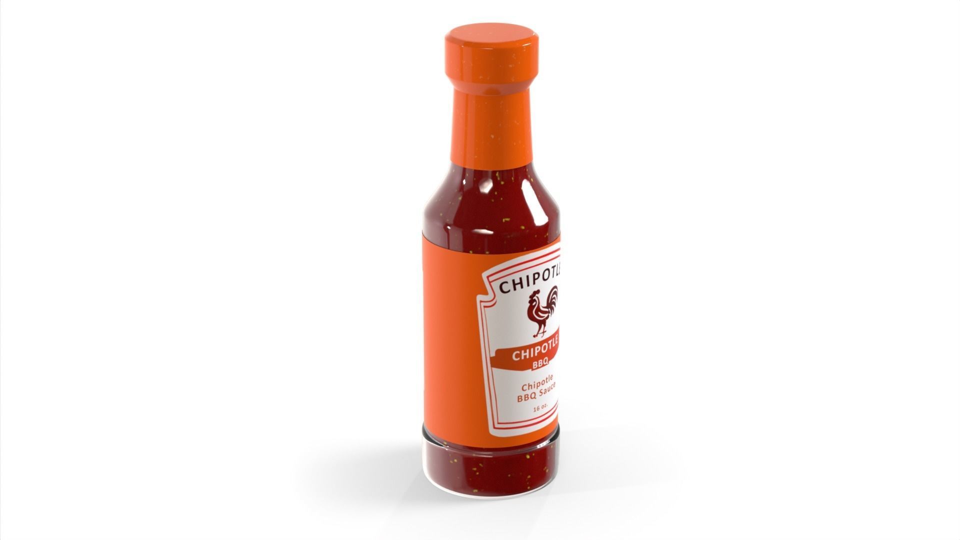 BBQ Steak Sauce - in a bottle Low-poly 3D model_2