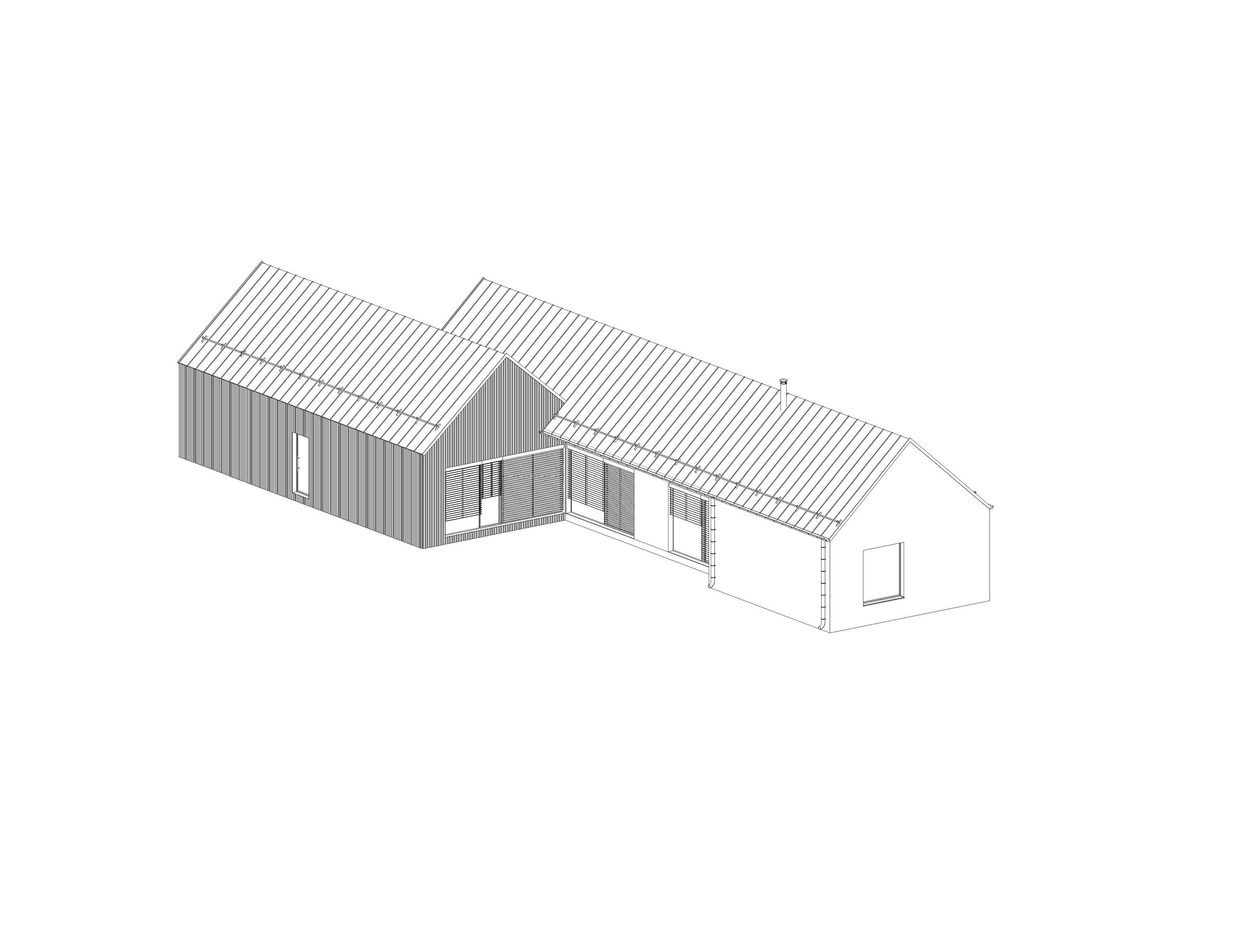 Family House 24 - Created with fully parametric Revit Families Low-poly 3D model_6