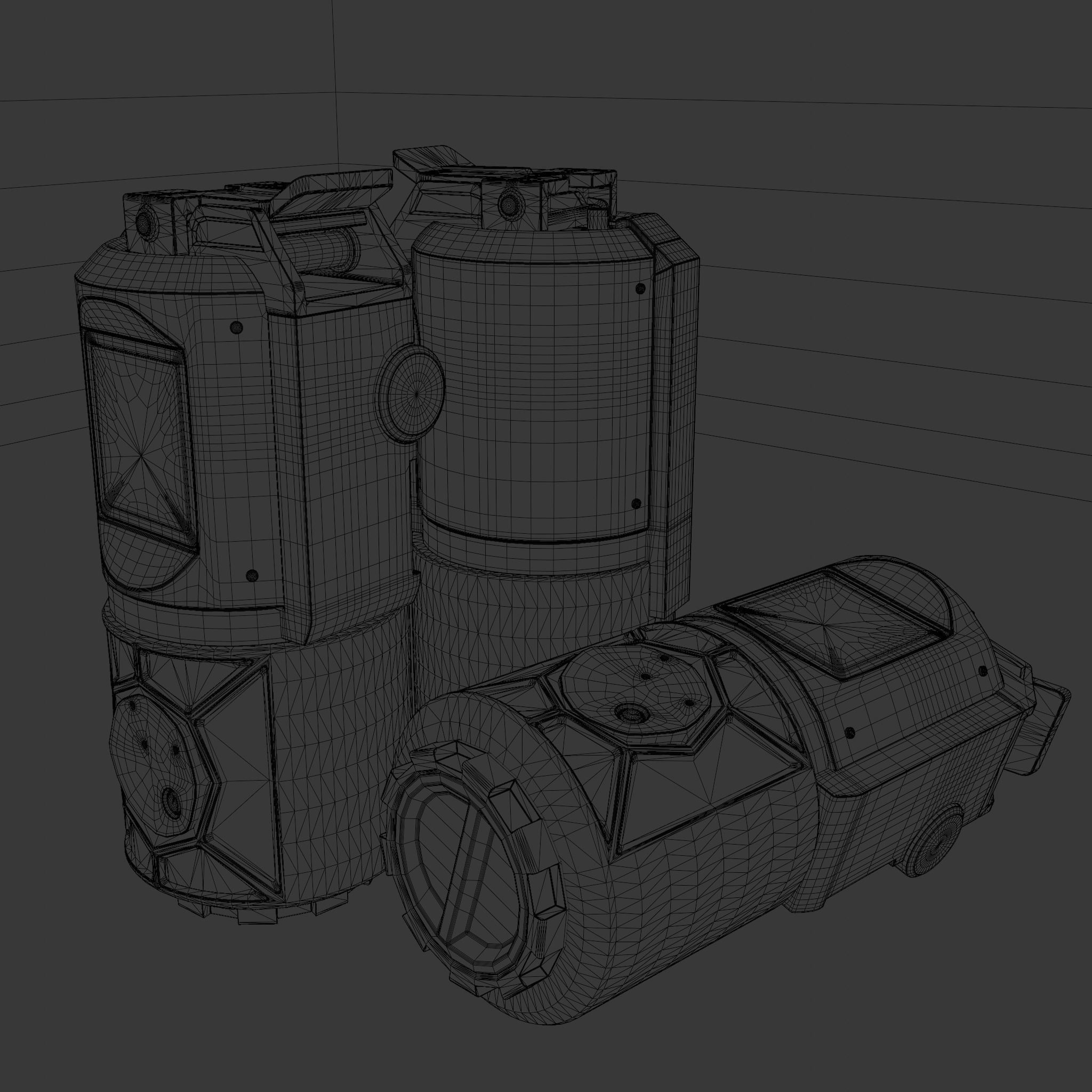 Cyber smoke grenade PBR Asset Low-poly 3D model Low-poly 3D model_3