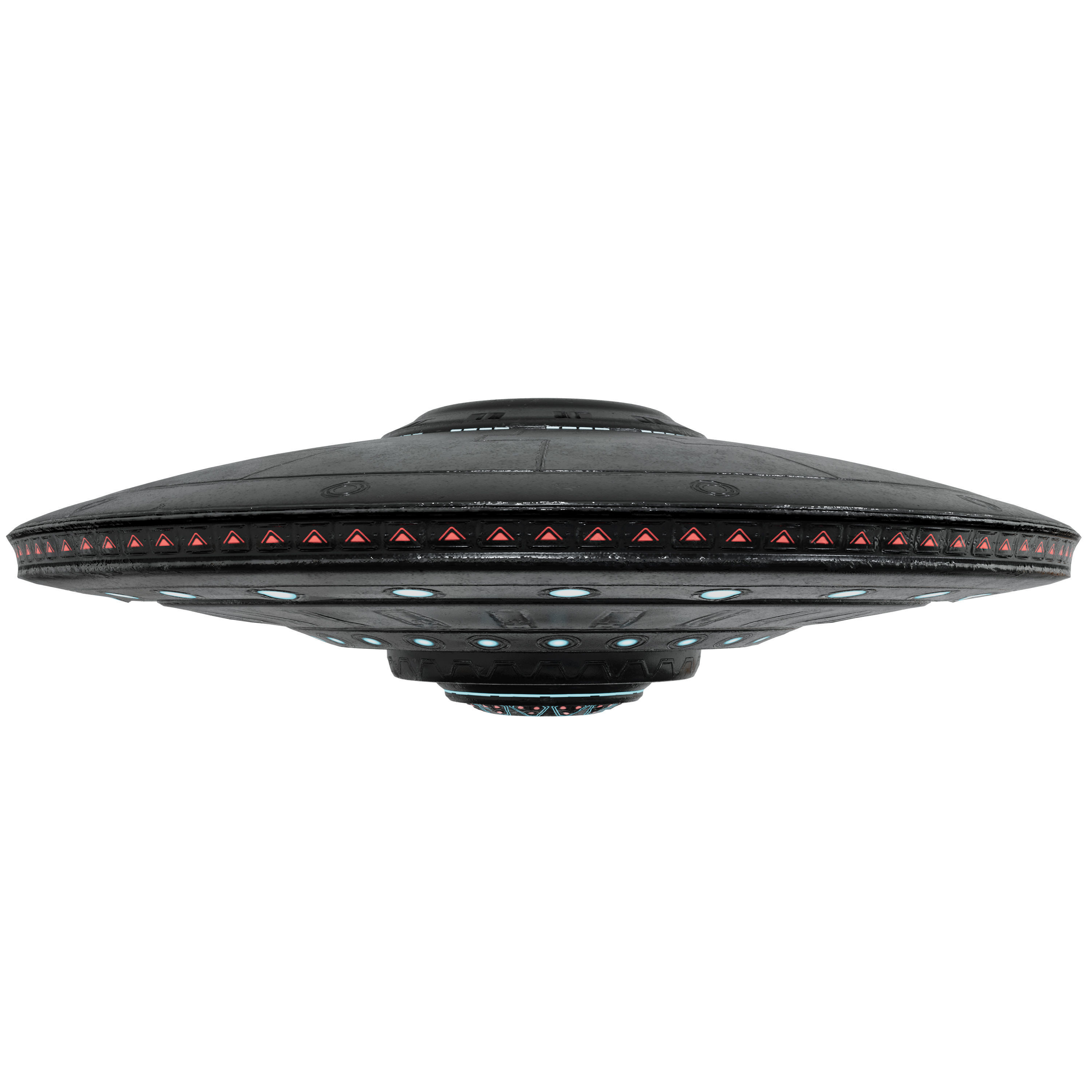 UFO spaceship Sci-fi Low-poly 3D model_5