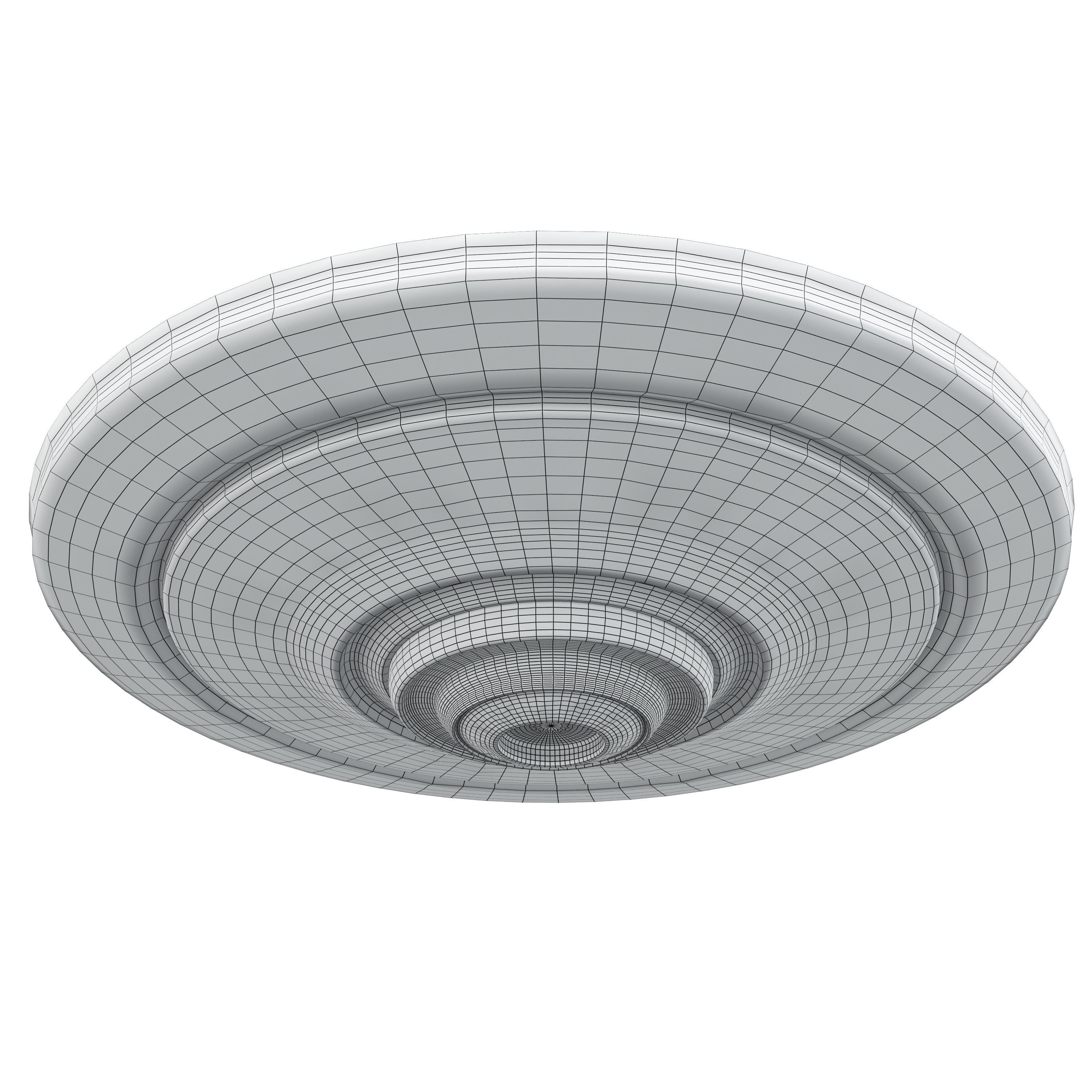 UFO spaceship Sci-fi Low-poly 3D model_7