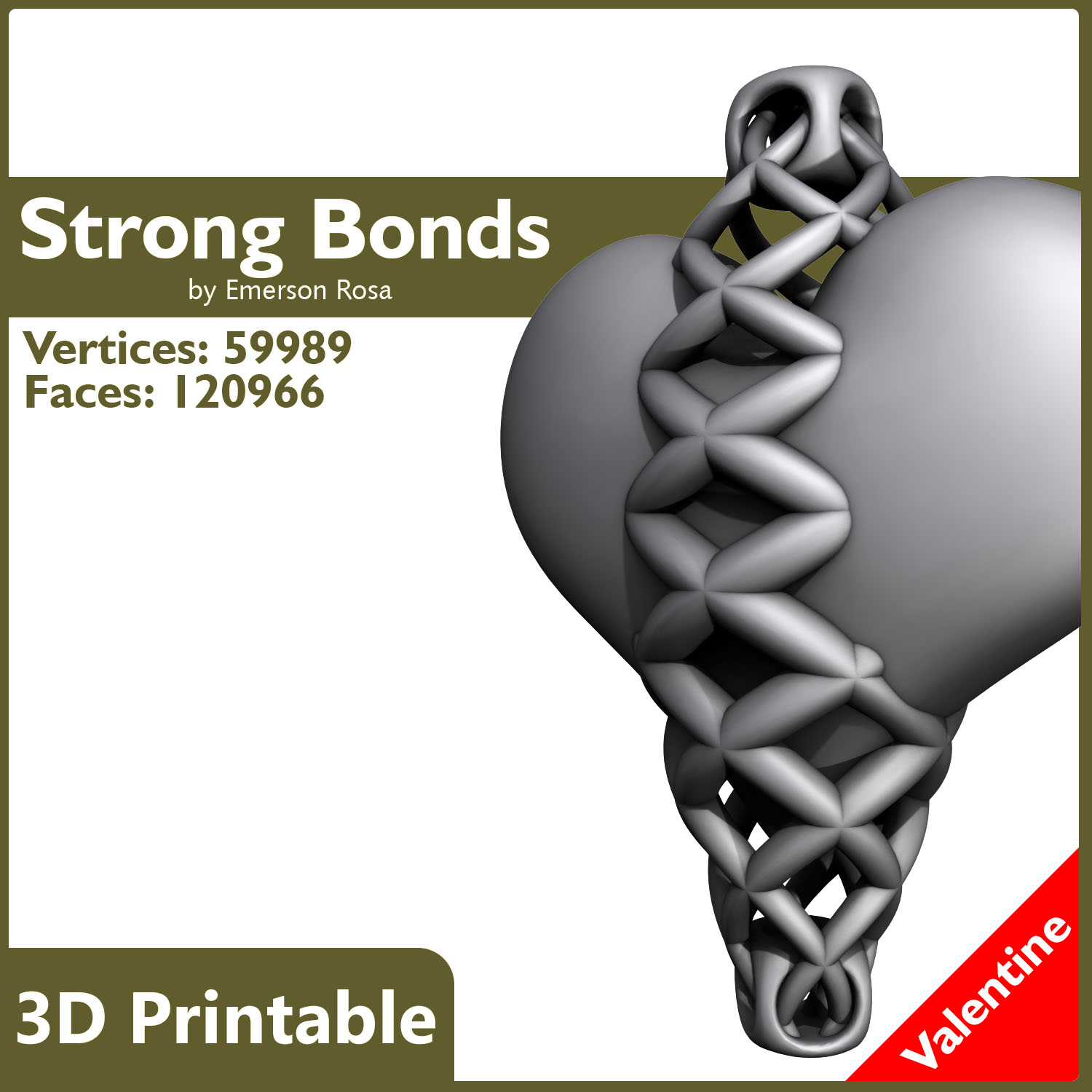 Strong Bonds Pendant 3D print model_6