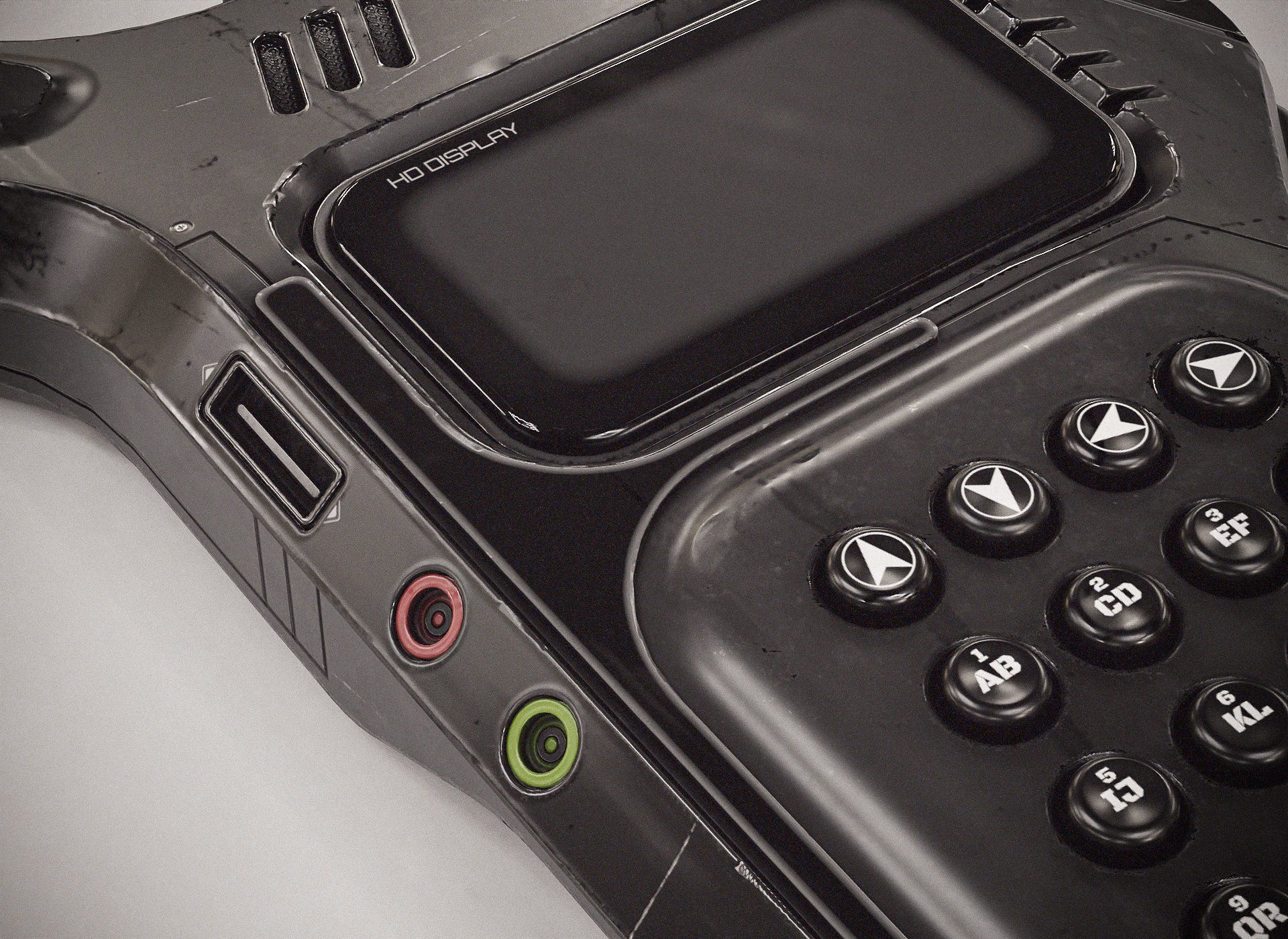 Sci-fi Controller V38 PBR Low-poly 3D model_9