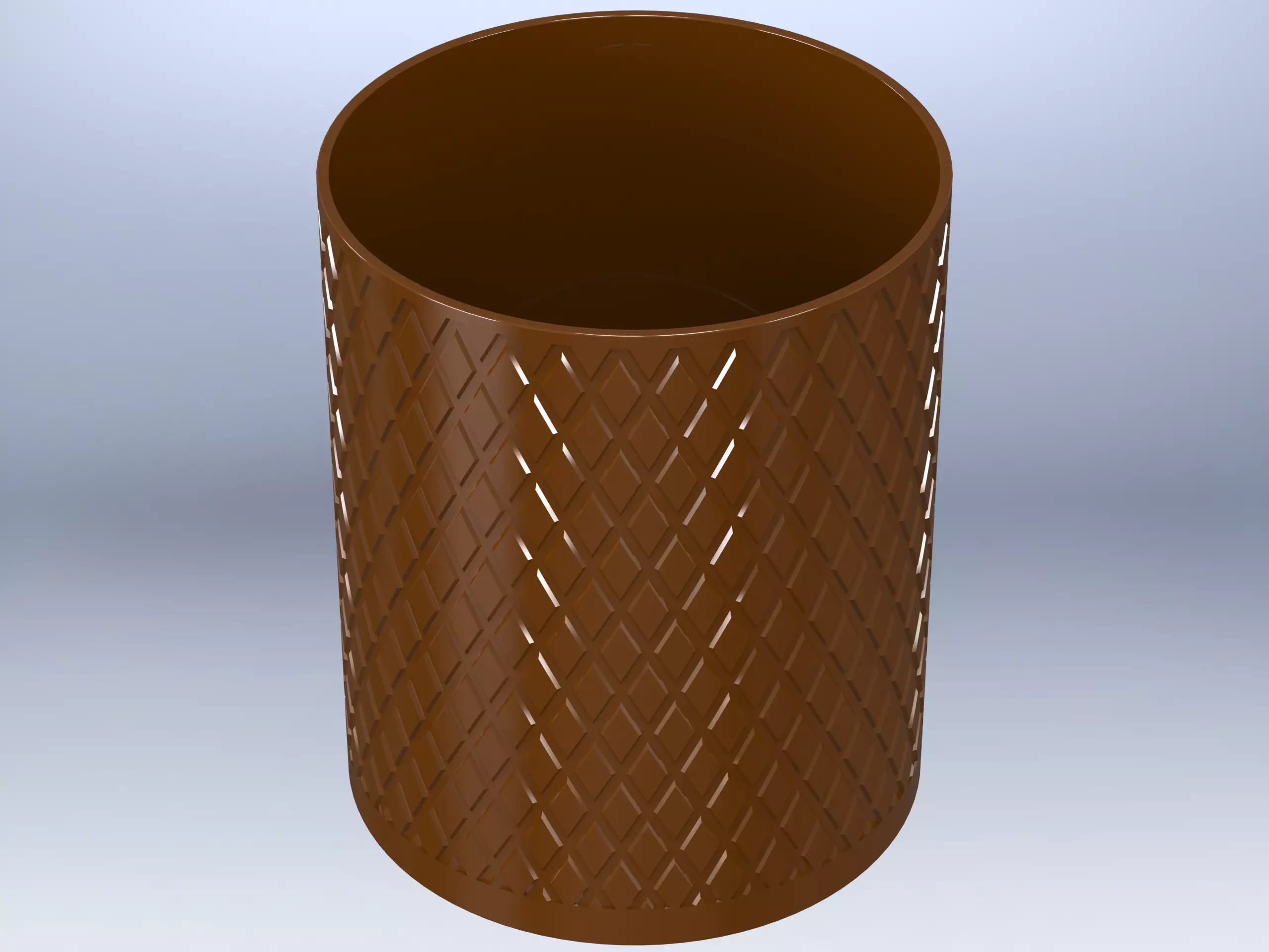 Knurled Antique Round Holder 3D print model