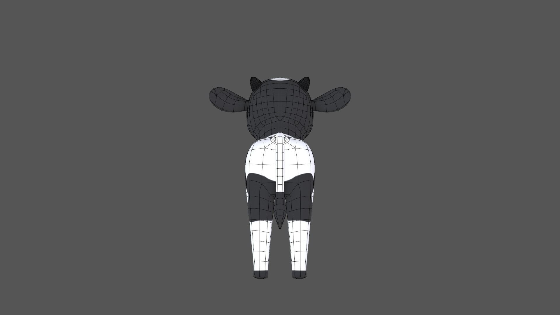 Calf Cartoon Character Low-poly 3D model_29