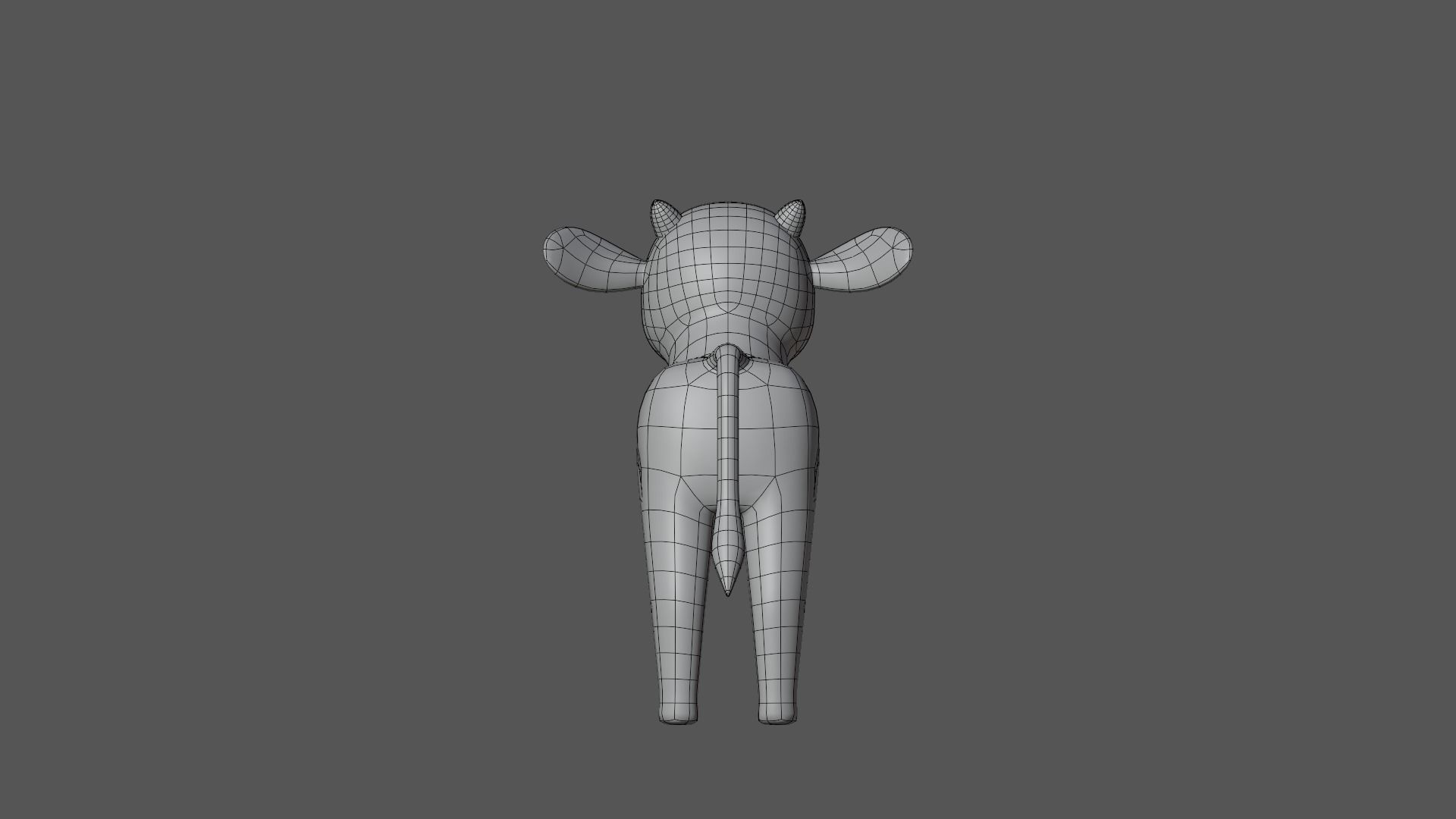 Calf Cartoon Character Low-poly 3D model_25