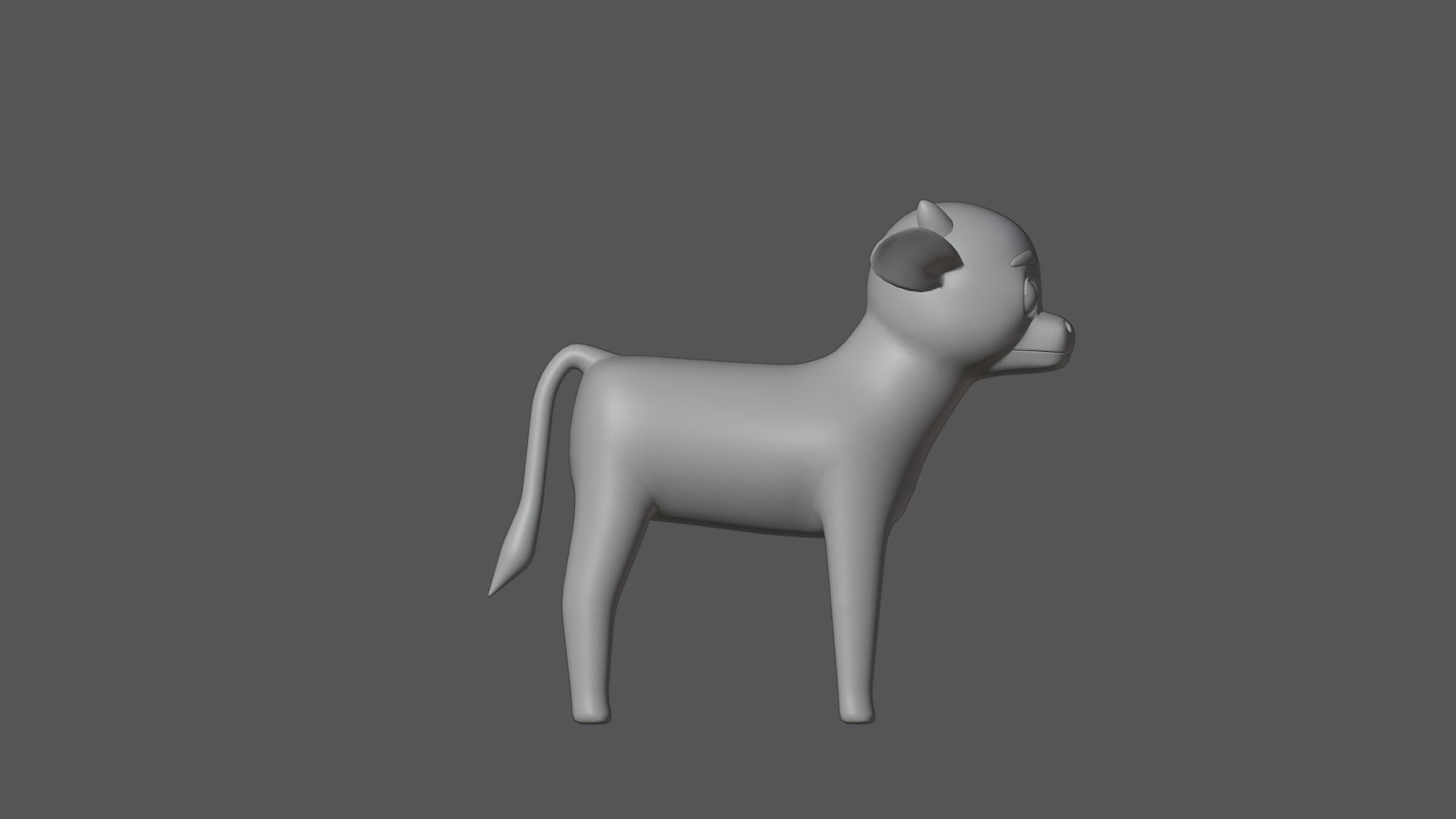 Calf Cartoon Character Low-poly 3D model_20