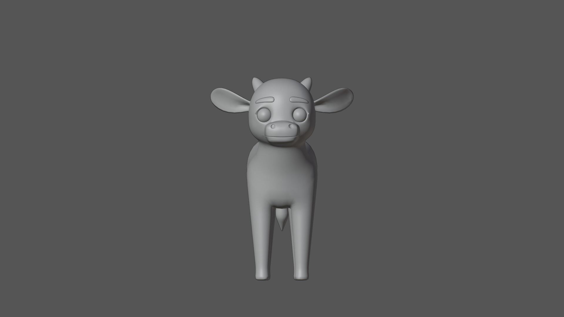 Calf Cartoon Character Low-poly 3D model_19