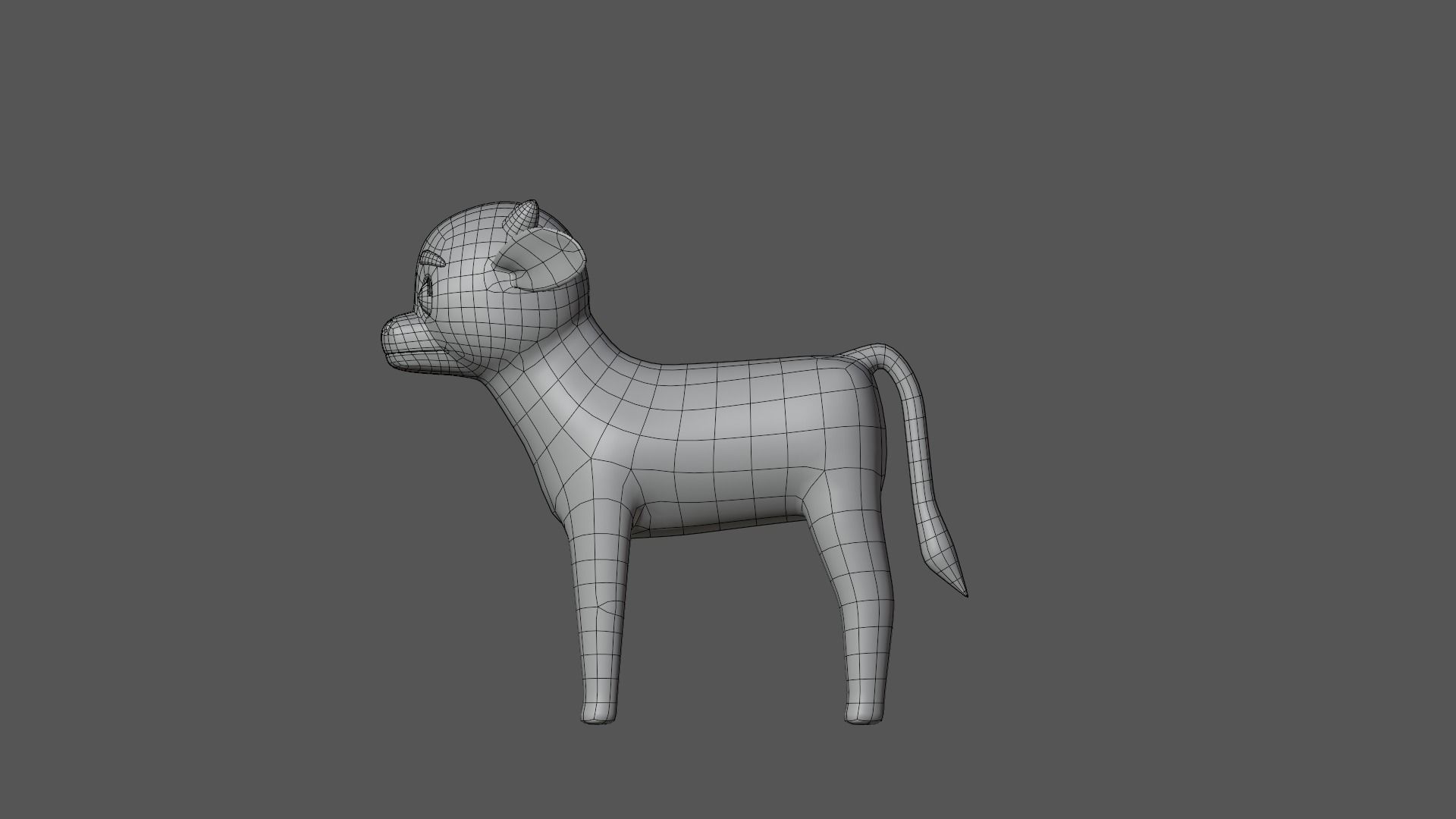 Calf Cartoon Character Low-poly 3D model_26
