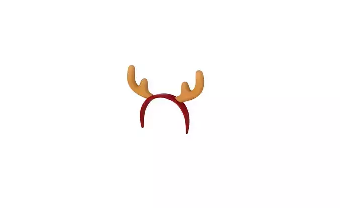 Prop43 Deer Headband Low-poly 3D model