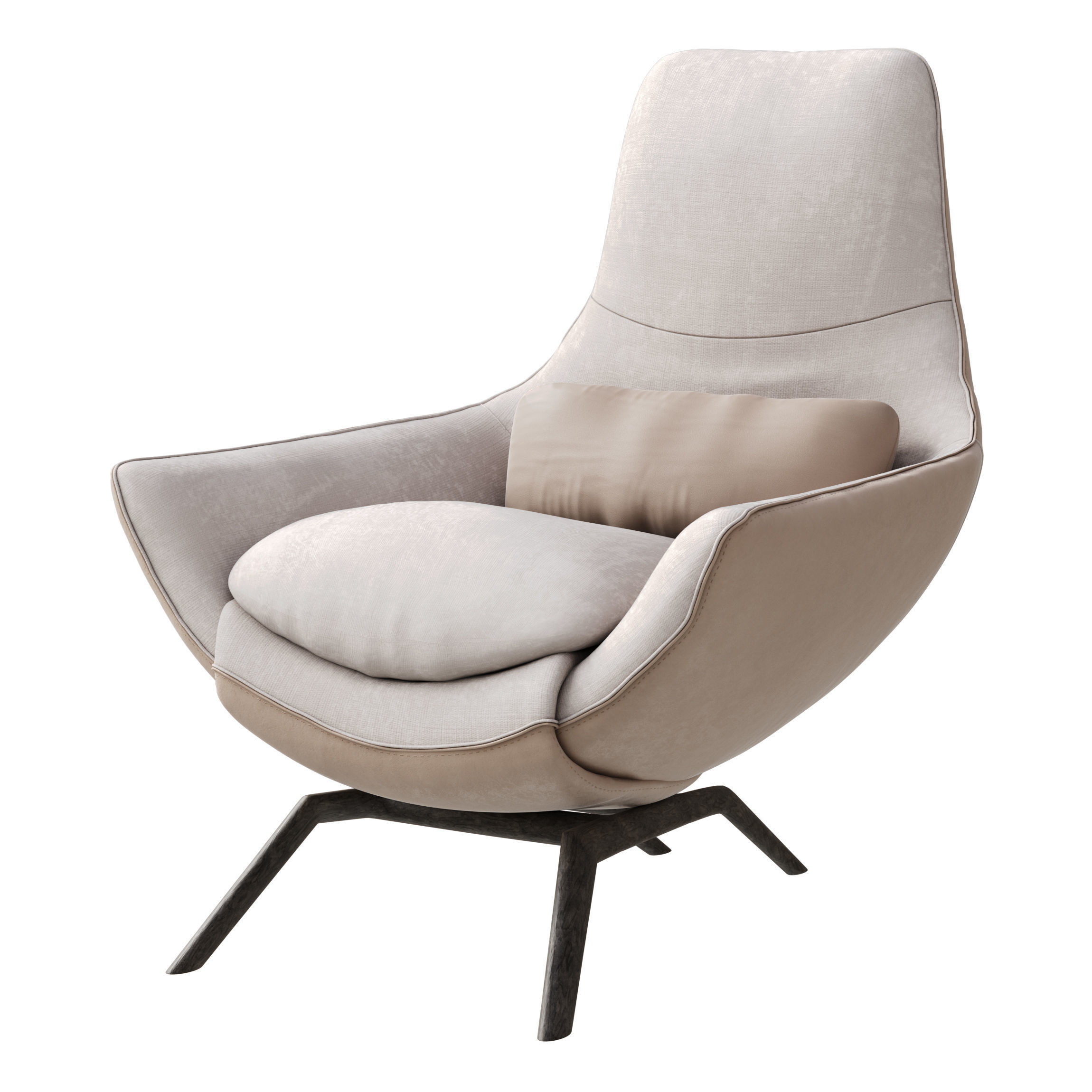gracie lounge chair 3D model_2