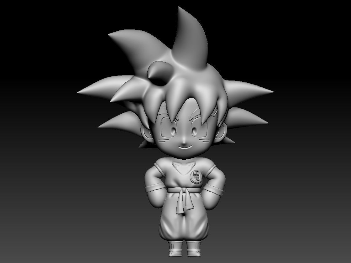 Goku Chibi Dragonball 3D print model_2