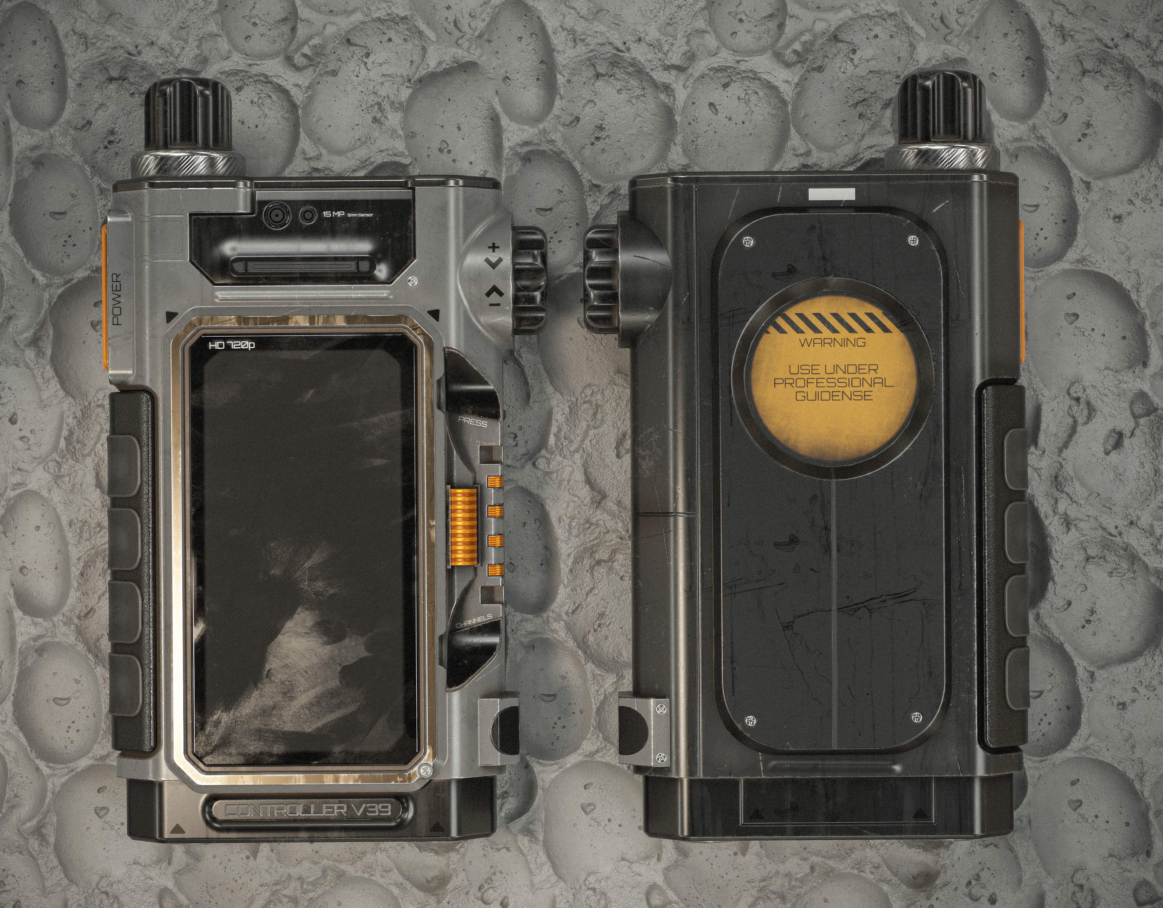 Sci-fi Controller V39 PBR Low-poly 3D model_4