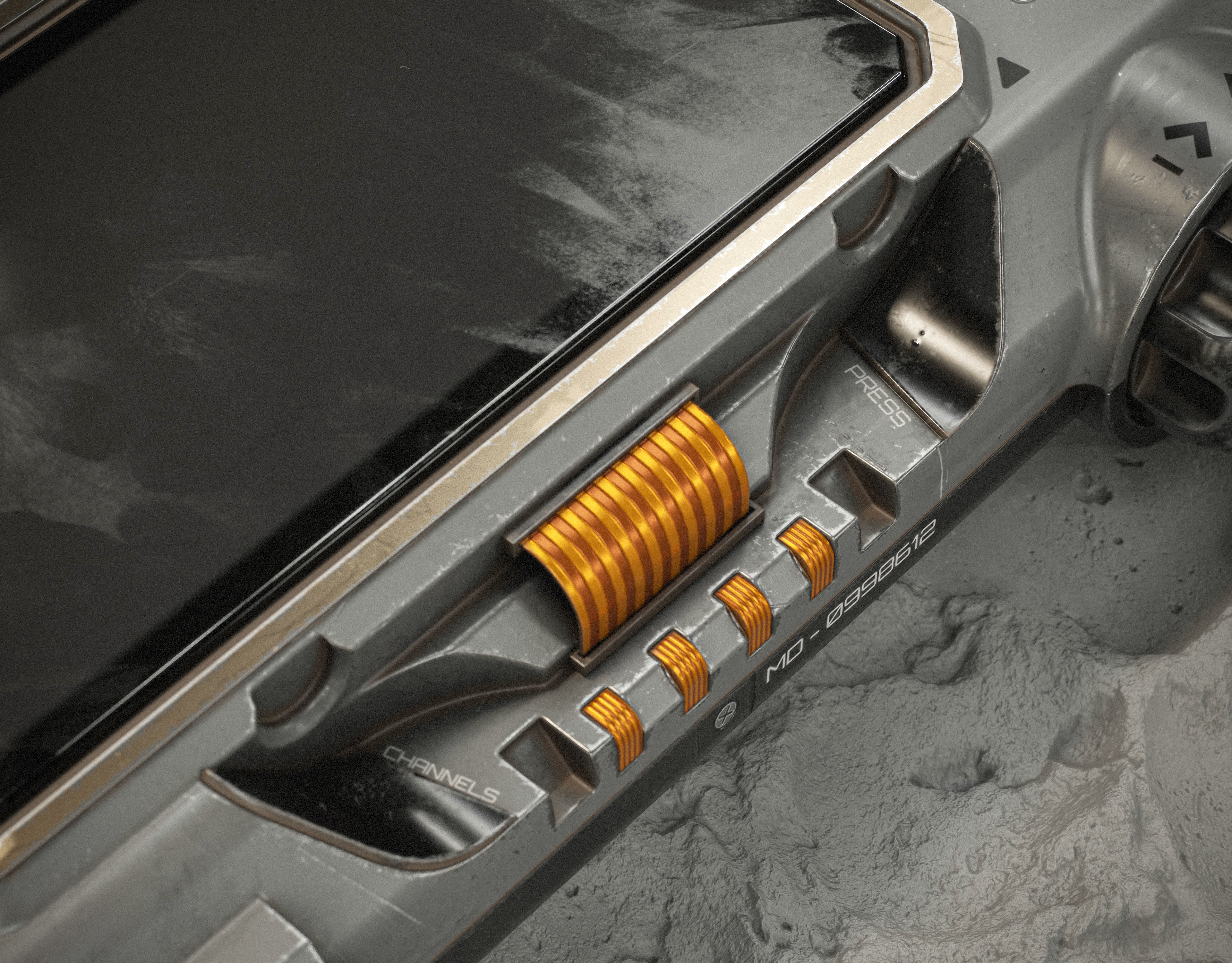 Sci-fi Controller V39 PBR Low-poly 3D model_6