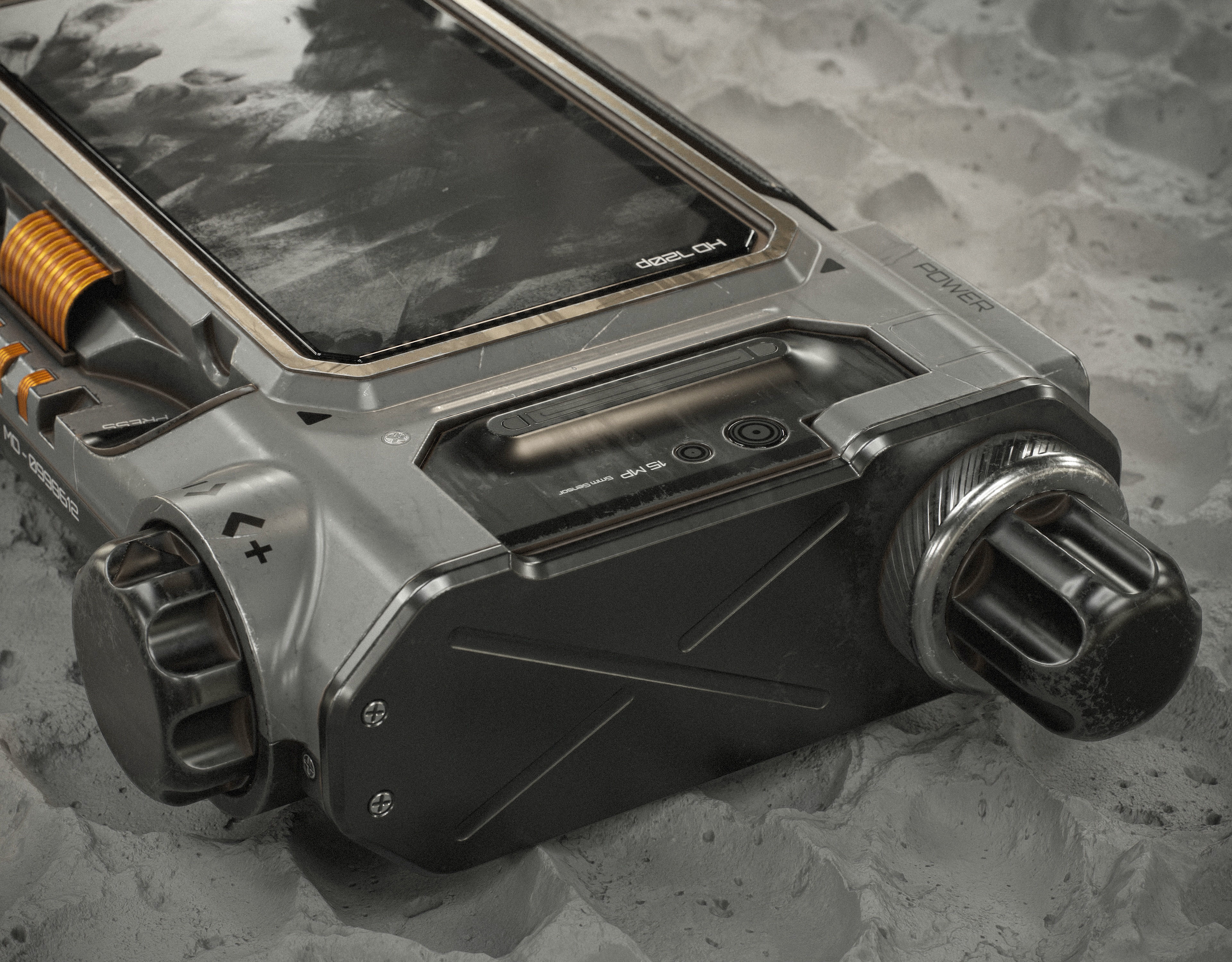 Sci-fi Controller V39 PBR Low-poly 3D model_9