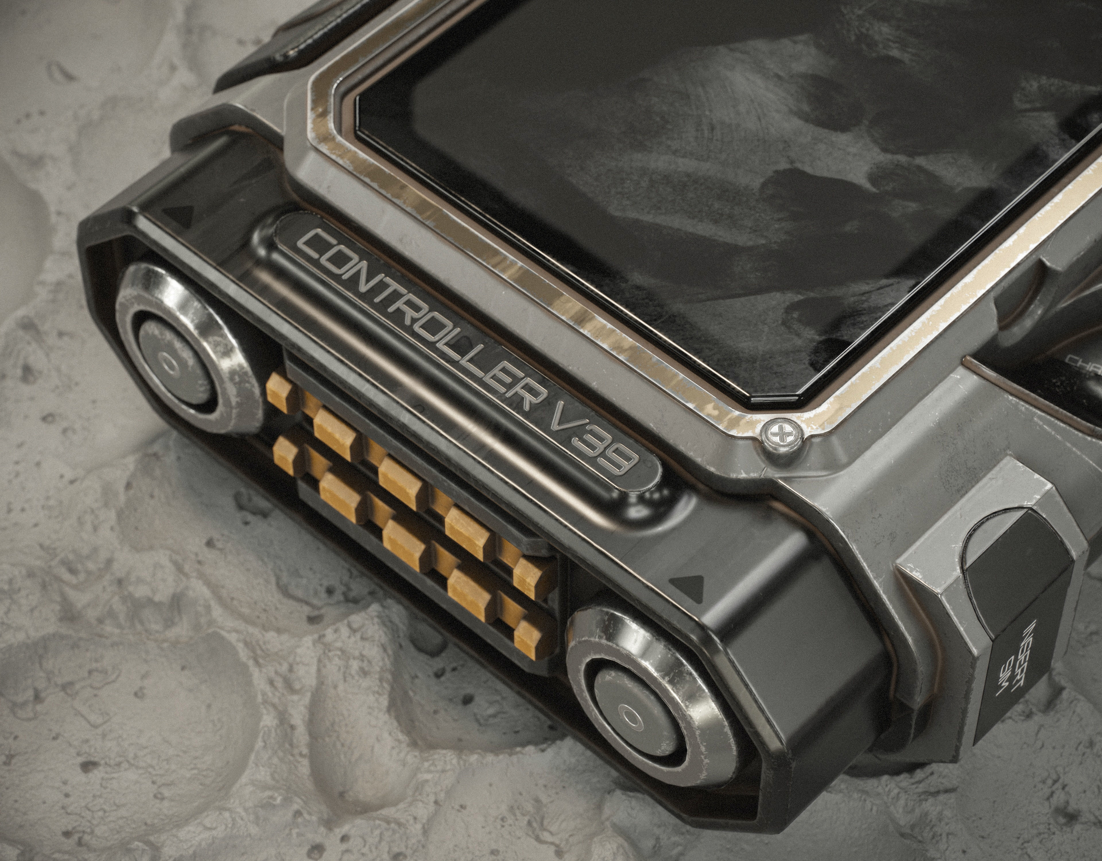Sci-fi Controller V39 PBR Low-poly 3D model_7