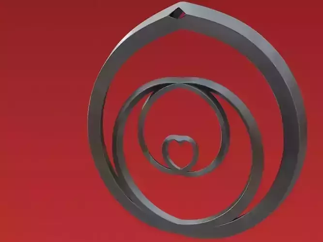 Love in a Loop Pendant 3D print model