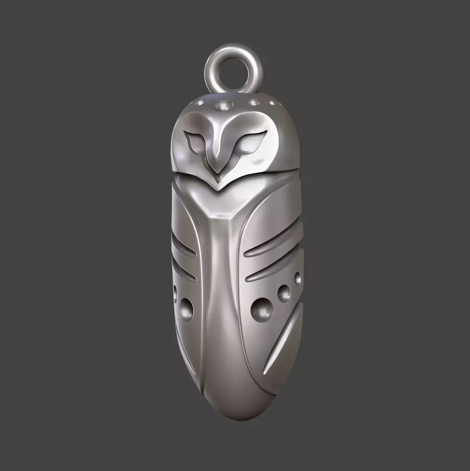 Owl Pendant 3D print model_0