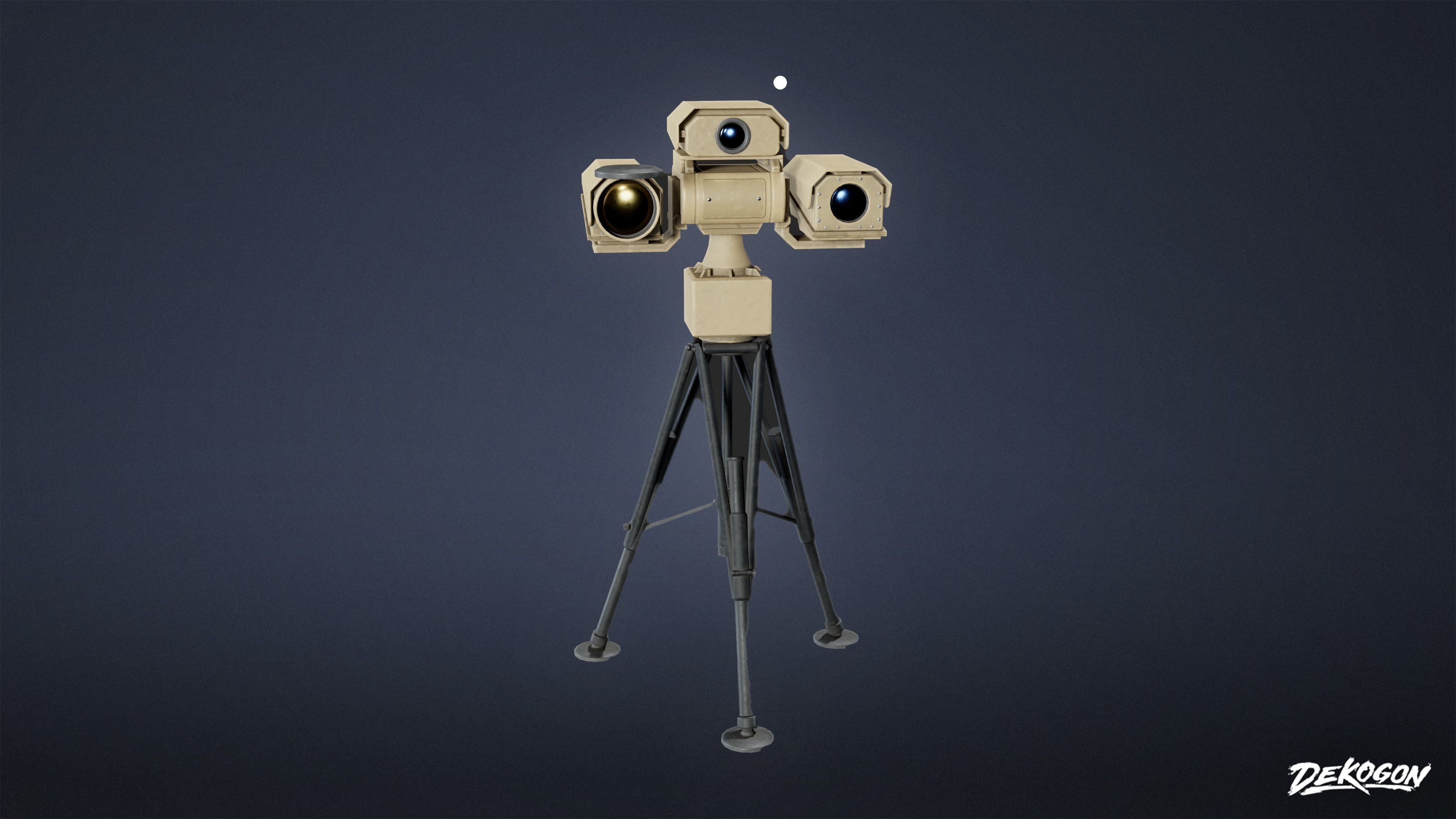 MILITARY - Infrared Camera 01 - LOW POLY Low-poly 3D model_4