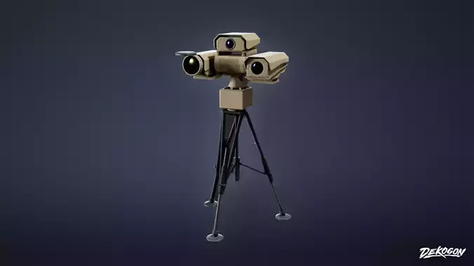 MILITARY - Infrared Camera 01 - LOW POLY Low-poly 3D model MILITARY - Infrared Camera 01 - LOW POLY Low-poly 3D model