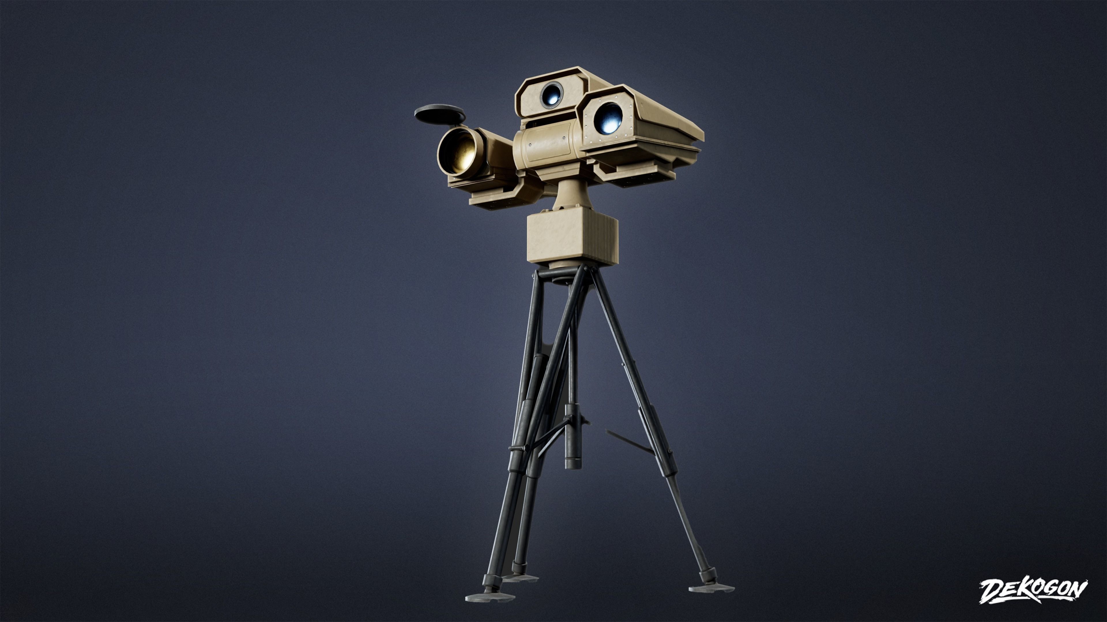 MILITARY - Infrared Camera 01 - LOW POLY Low-poly 3D model_5