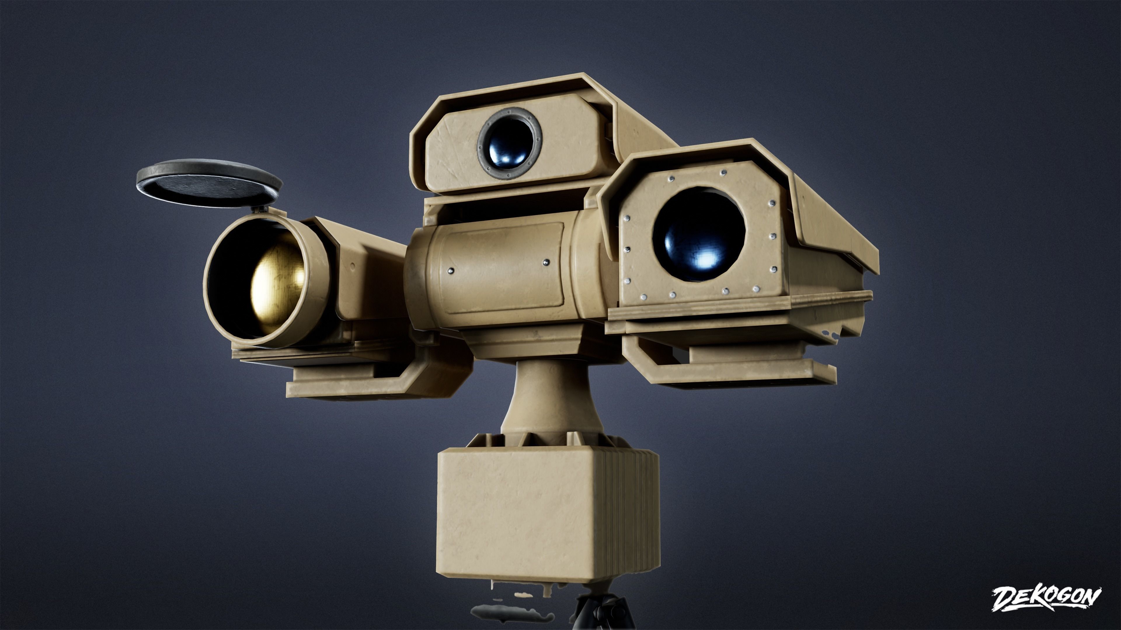 MILITARY - Infrared Camera 01 - LOW POLY Low-poly 3D model_6