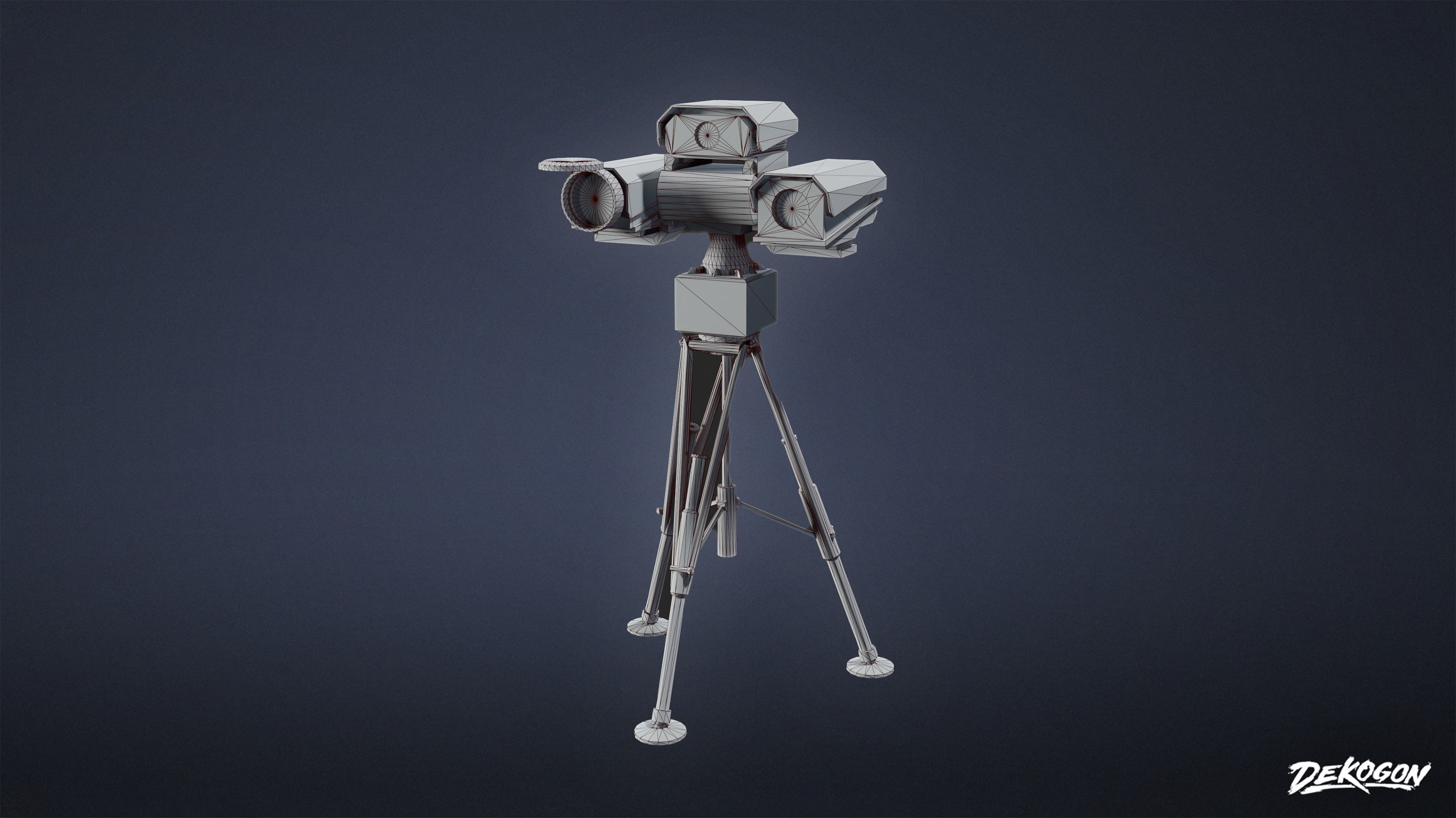 MILITARY - Infrared Camera 01 - LOW POLY Low-poly 3D model_1