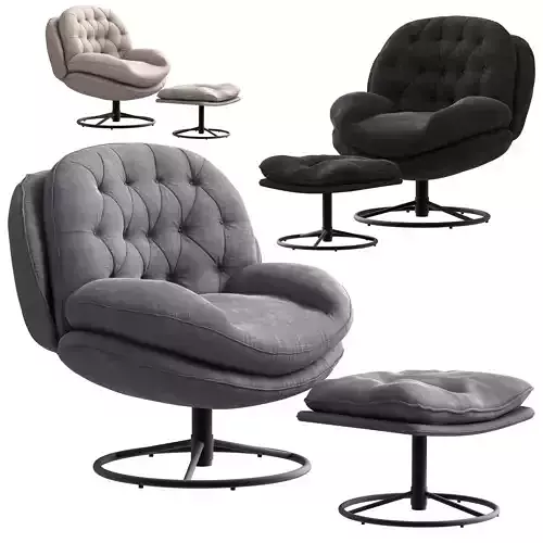 Dora Velvet Swivel-Accent
