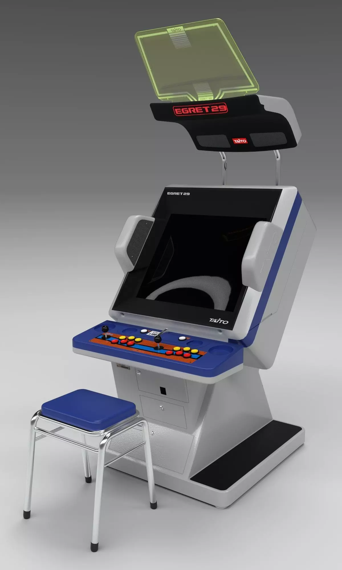 Taito Egret 29 Arcade Machine Low-poly 3D model_0